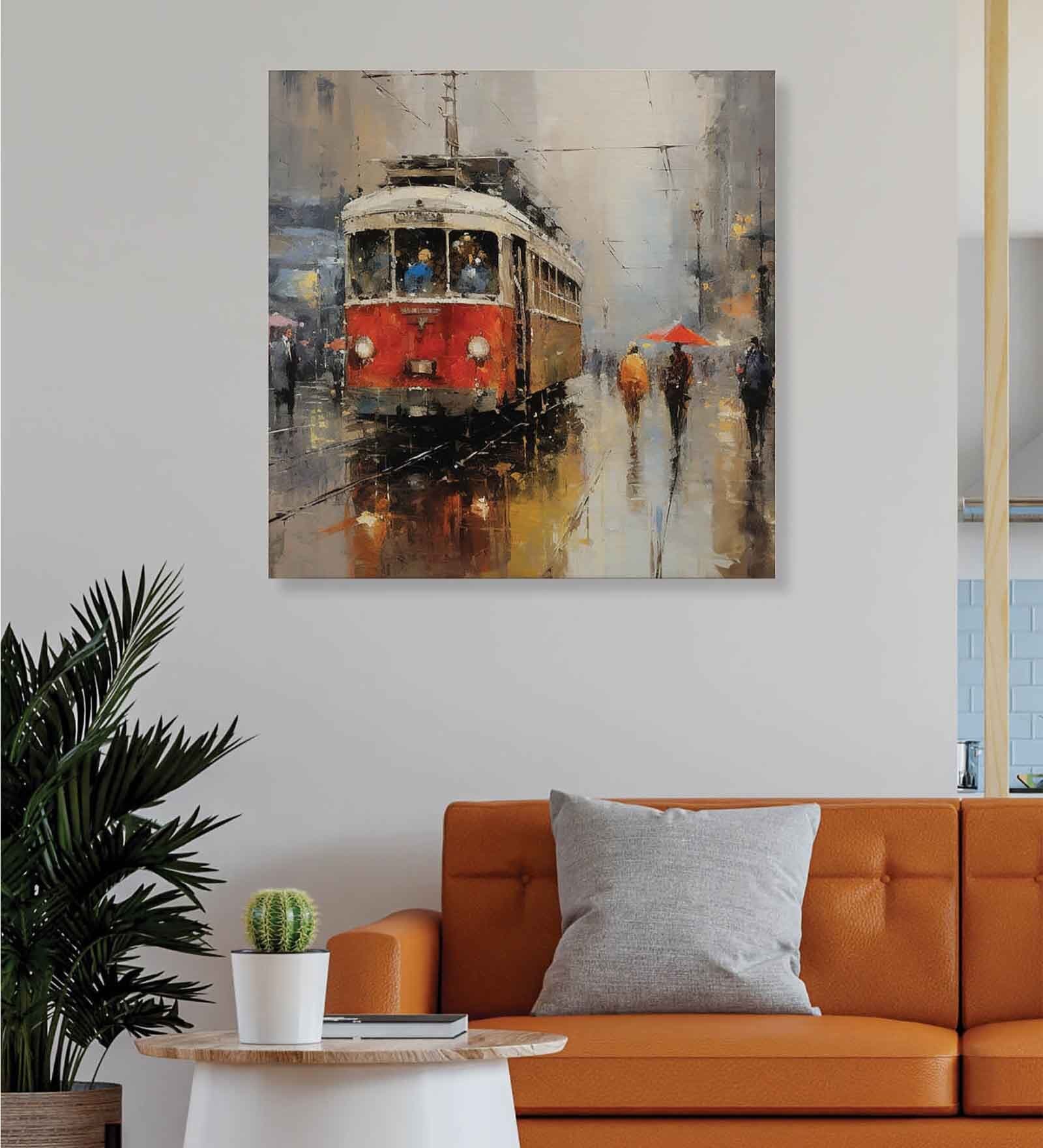 Multicolor Landscape Abstract Wall Painting