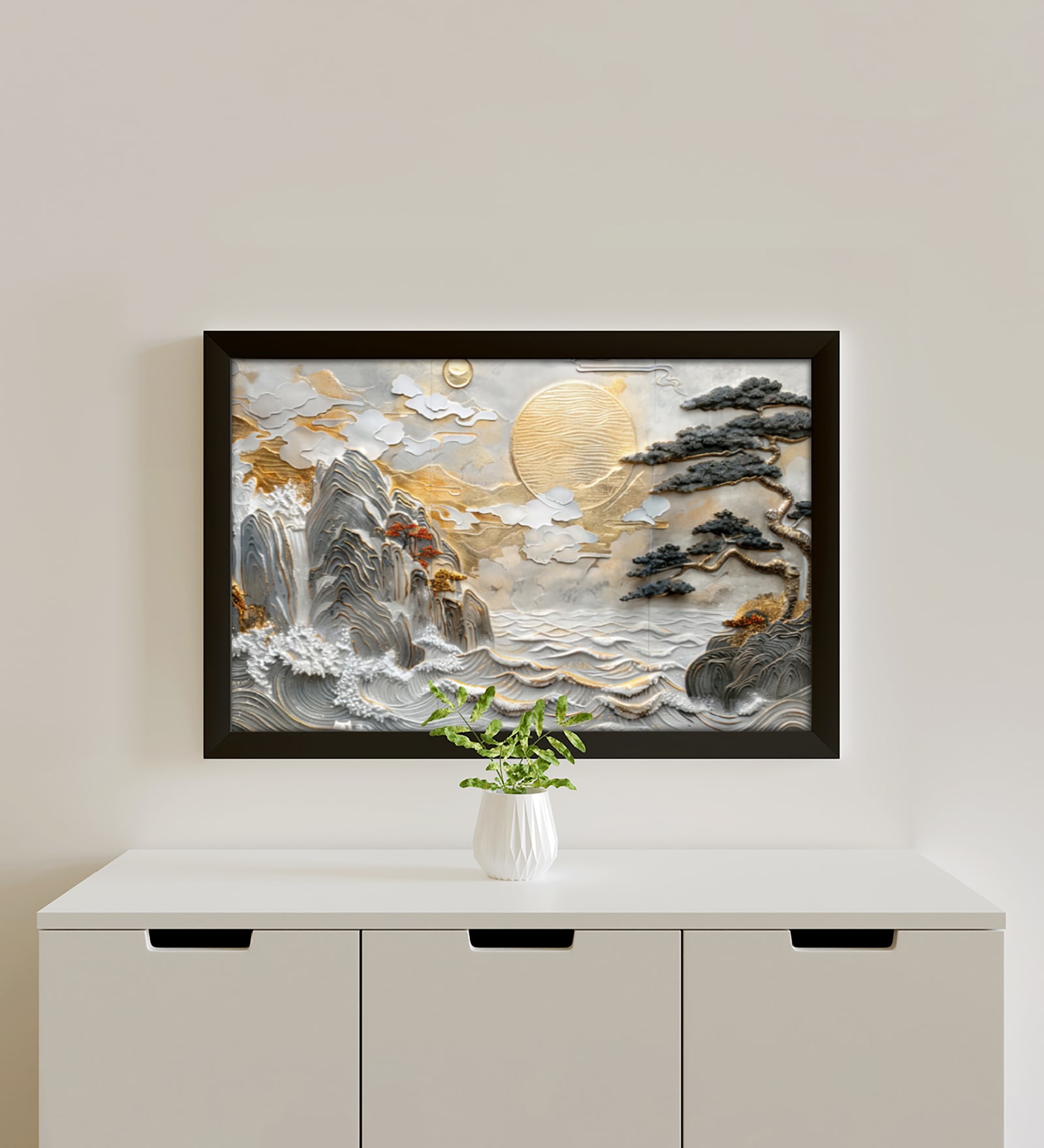Multicolor Landscape Abstract Wall Painting
