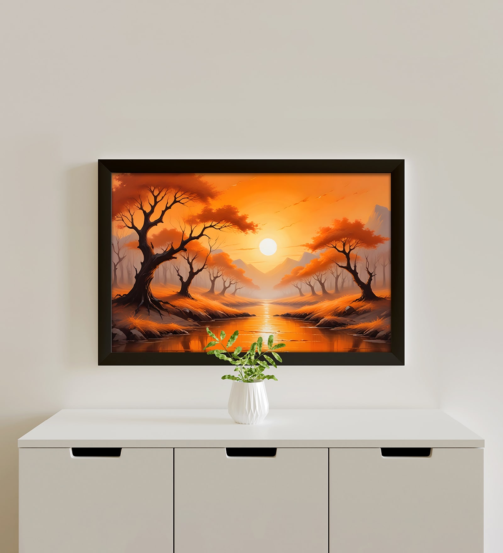 Multicolor Landscape Abstract Wall Painting