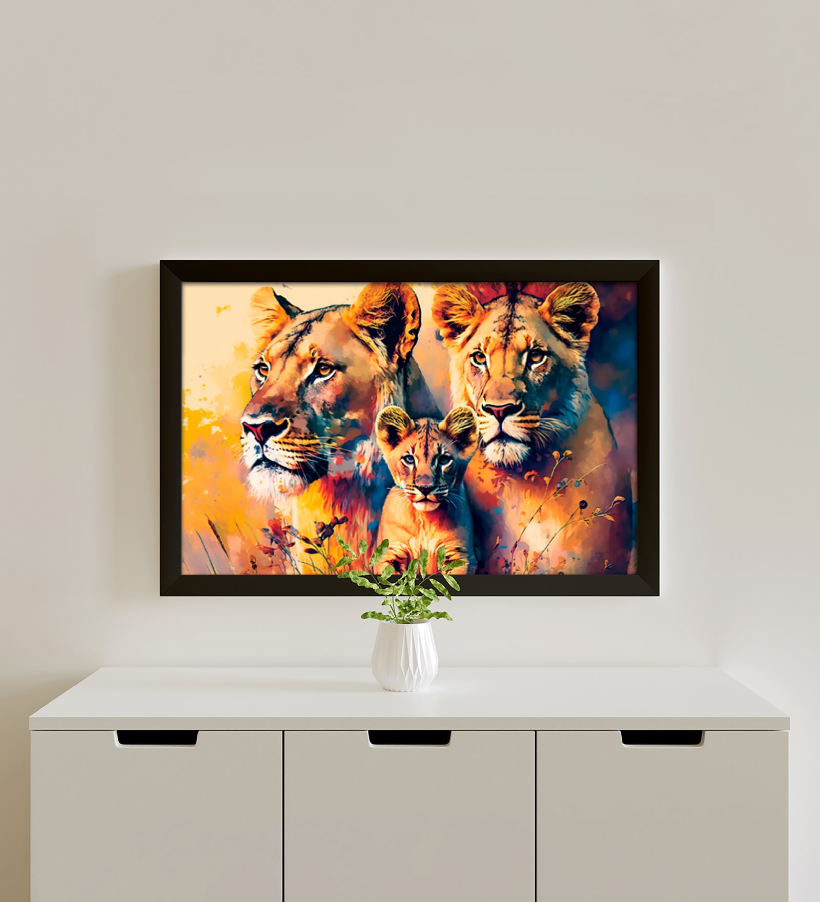 Multicolor Landscape Abstract Wall Painting