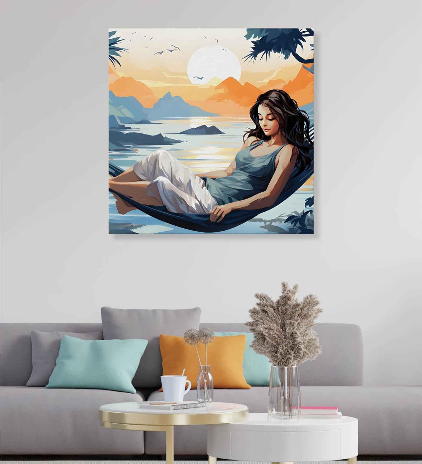 Multicolor Landscape Abstract Wall Painting