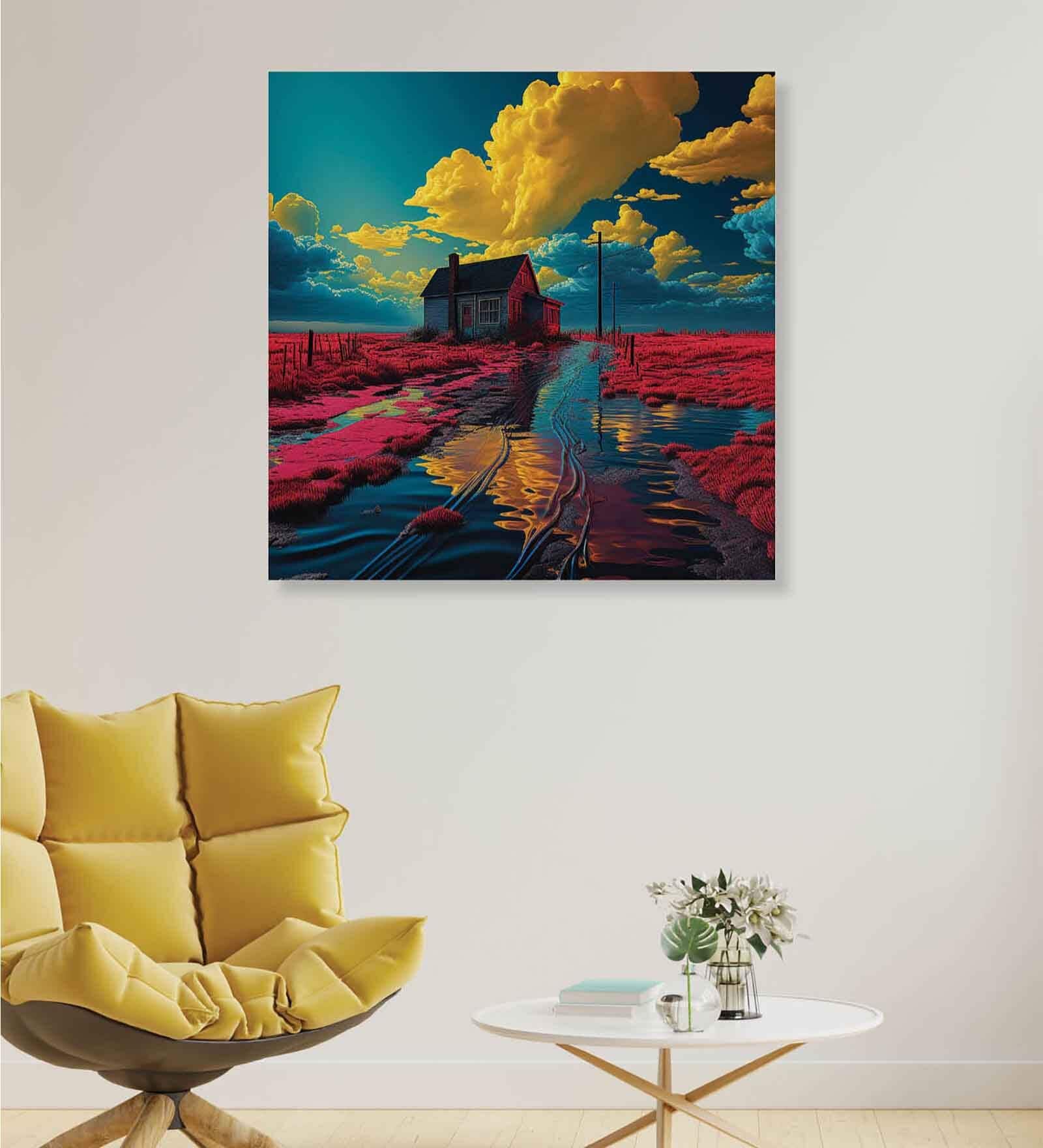 Multicolor Landscape Abstract Wall Painting
