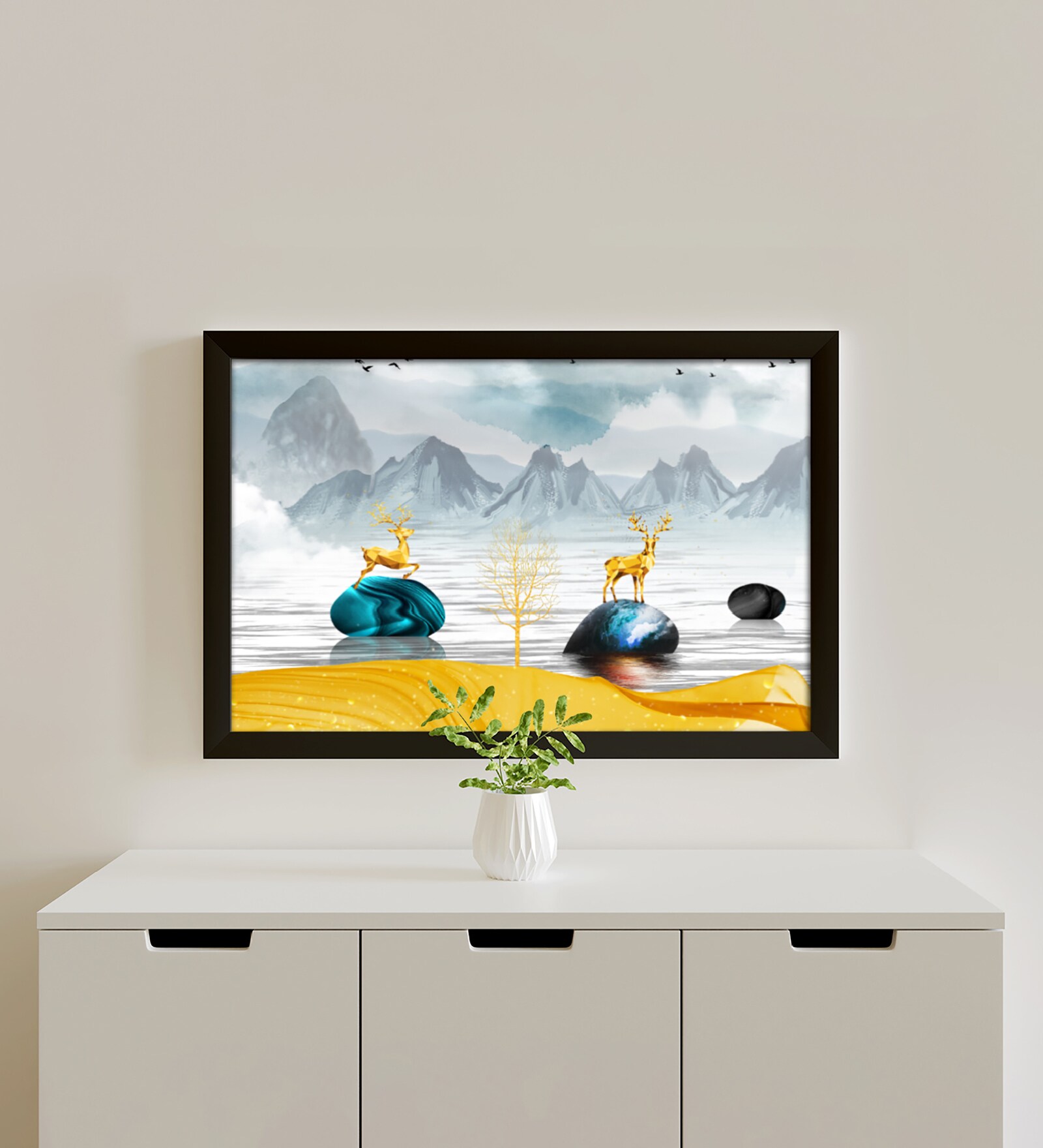 Multicolor Landscape Abstract Wall Painting