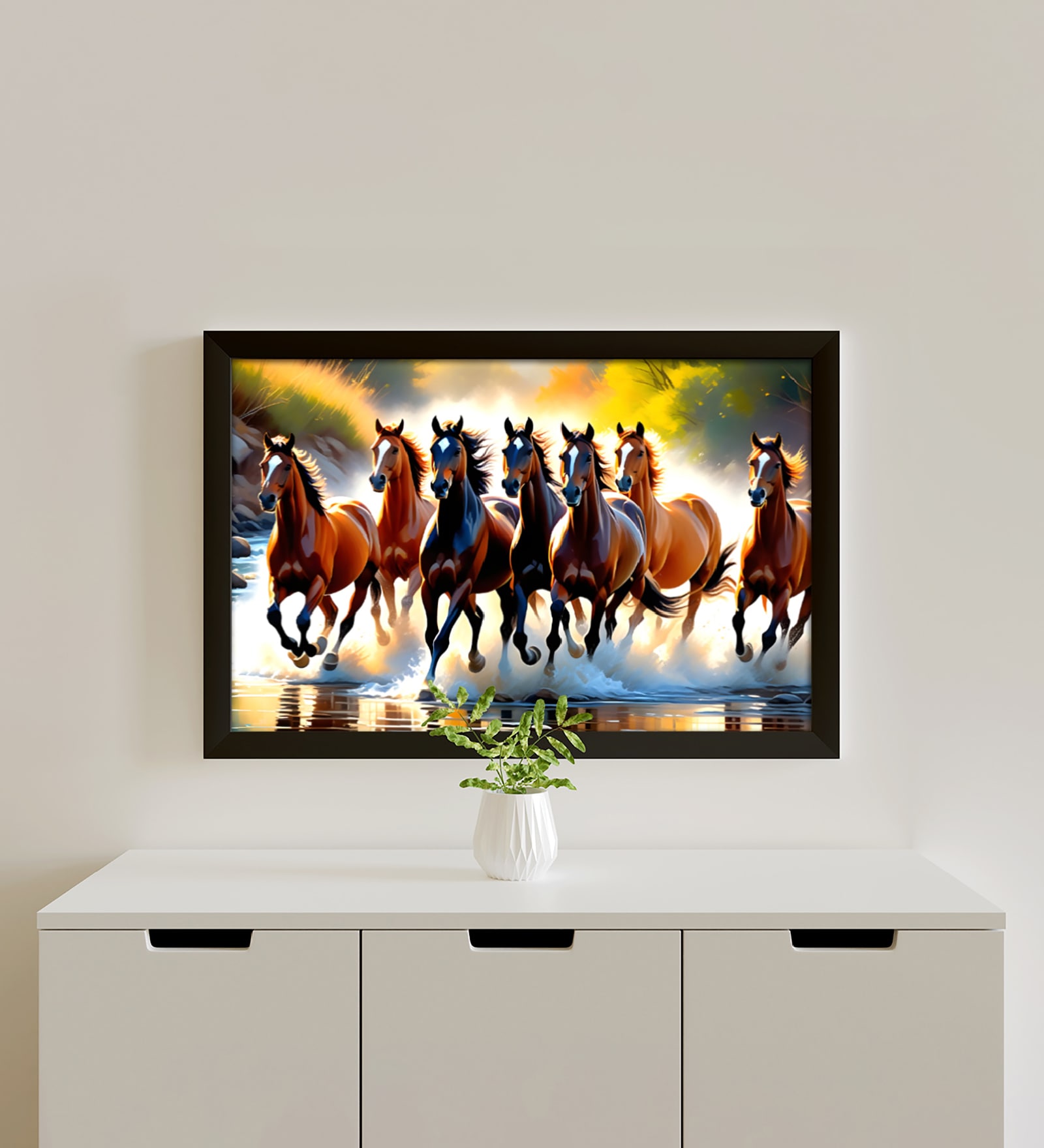 Multicolor Landscape Abstract Wall Painting