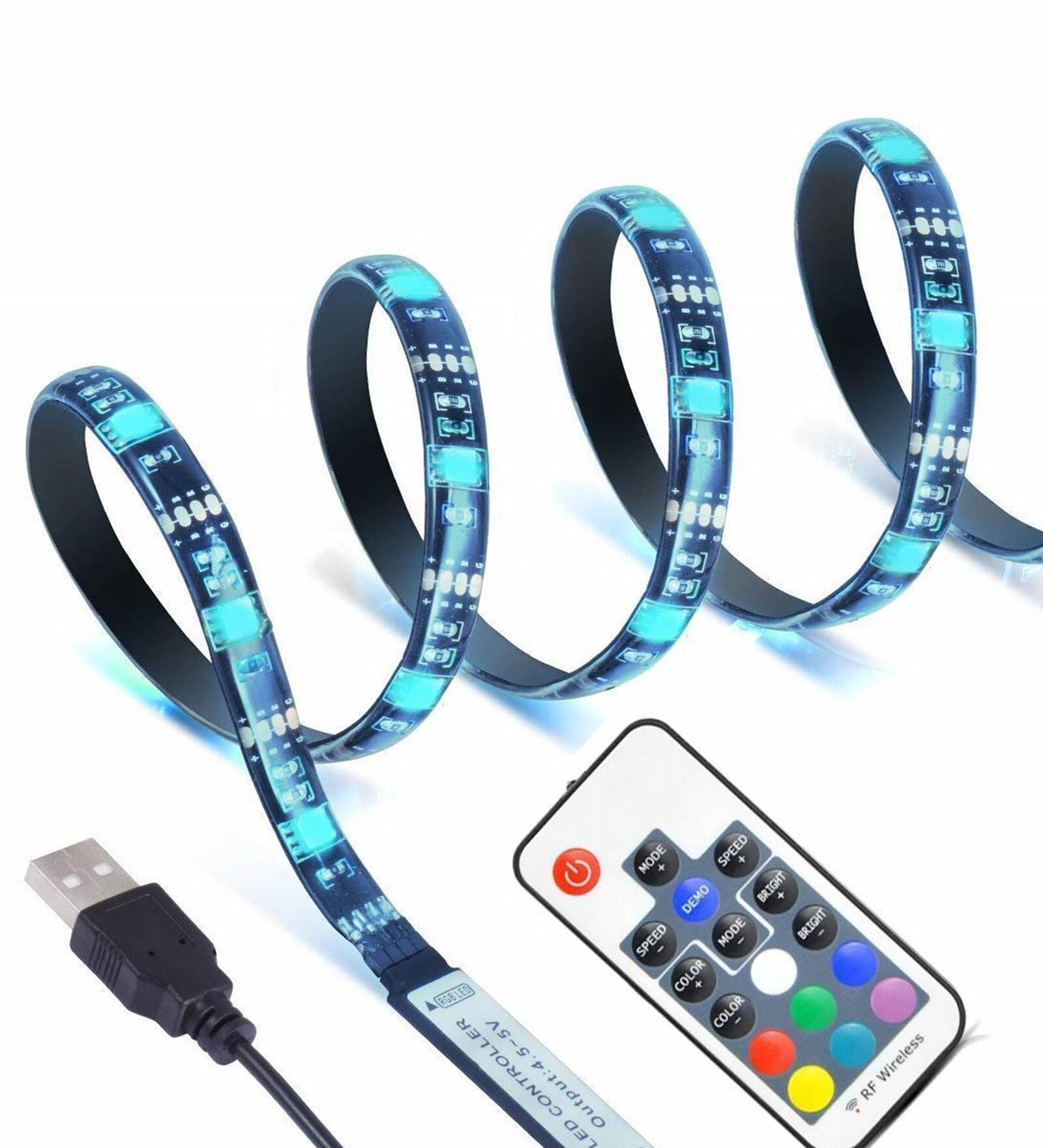 Multicolor 2 Meter Color Modes With 17 Key Controller USB Powered LED Strip Light