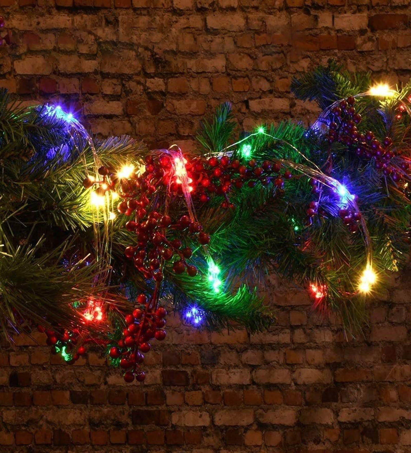 Multicolor 12 Meter Solar Powered LED Christmas String Light