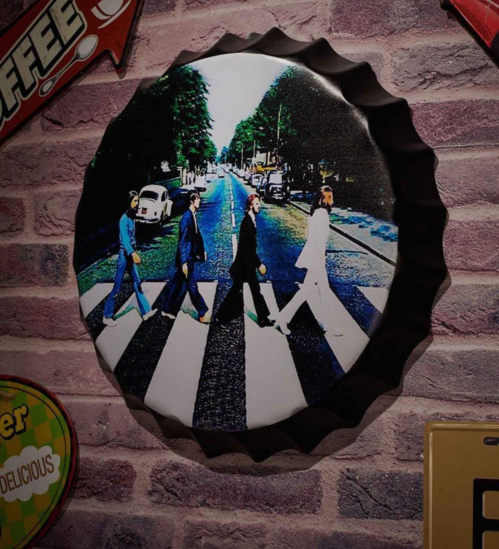 Multicolor Metal The Beatles Abby Road Wall Decor