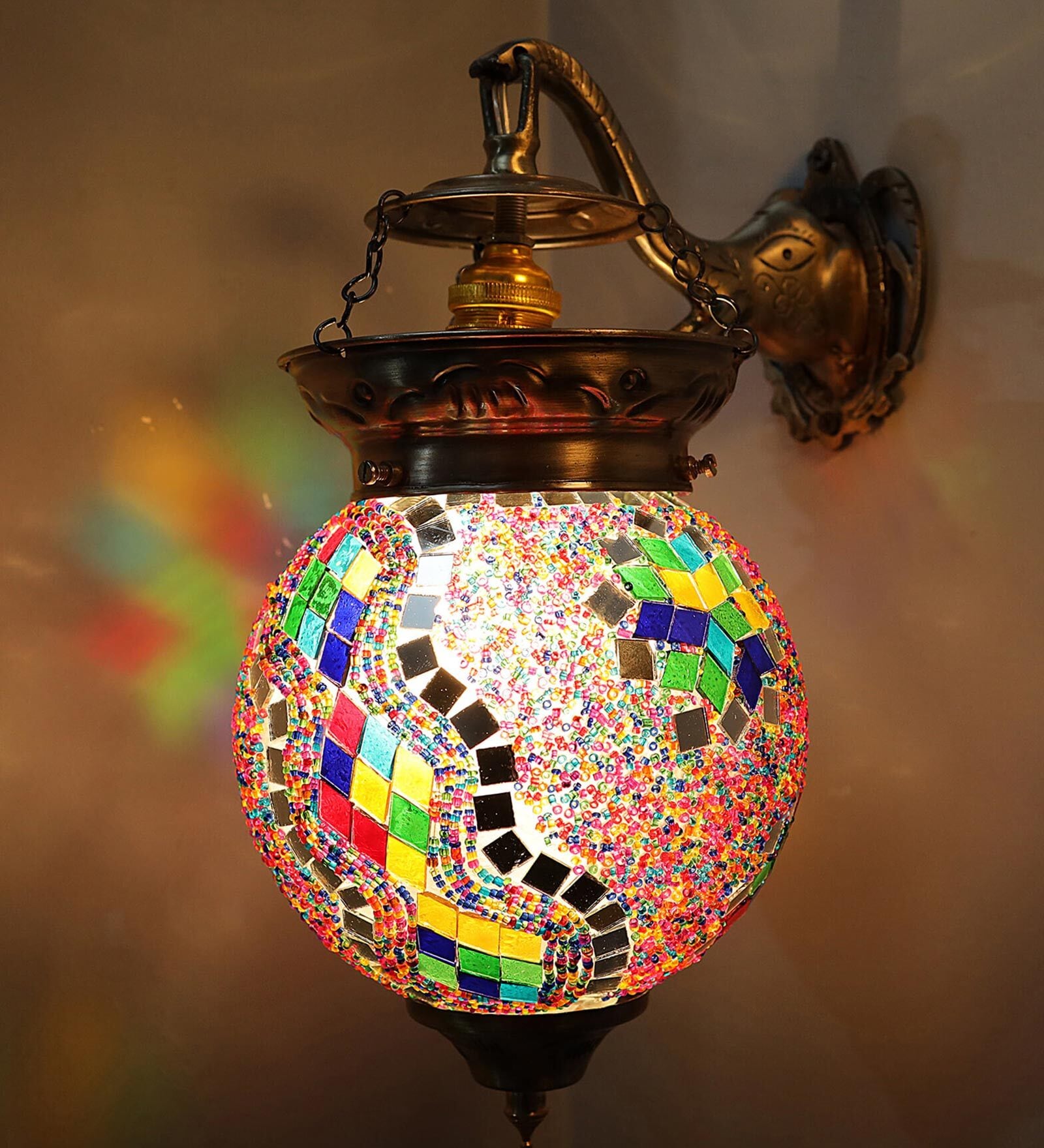 Mackay Multicolor Metal and Glass Wall Sconces