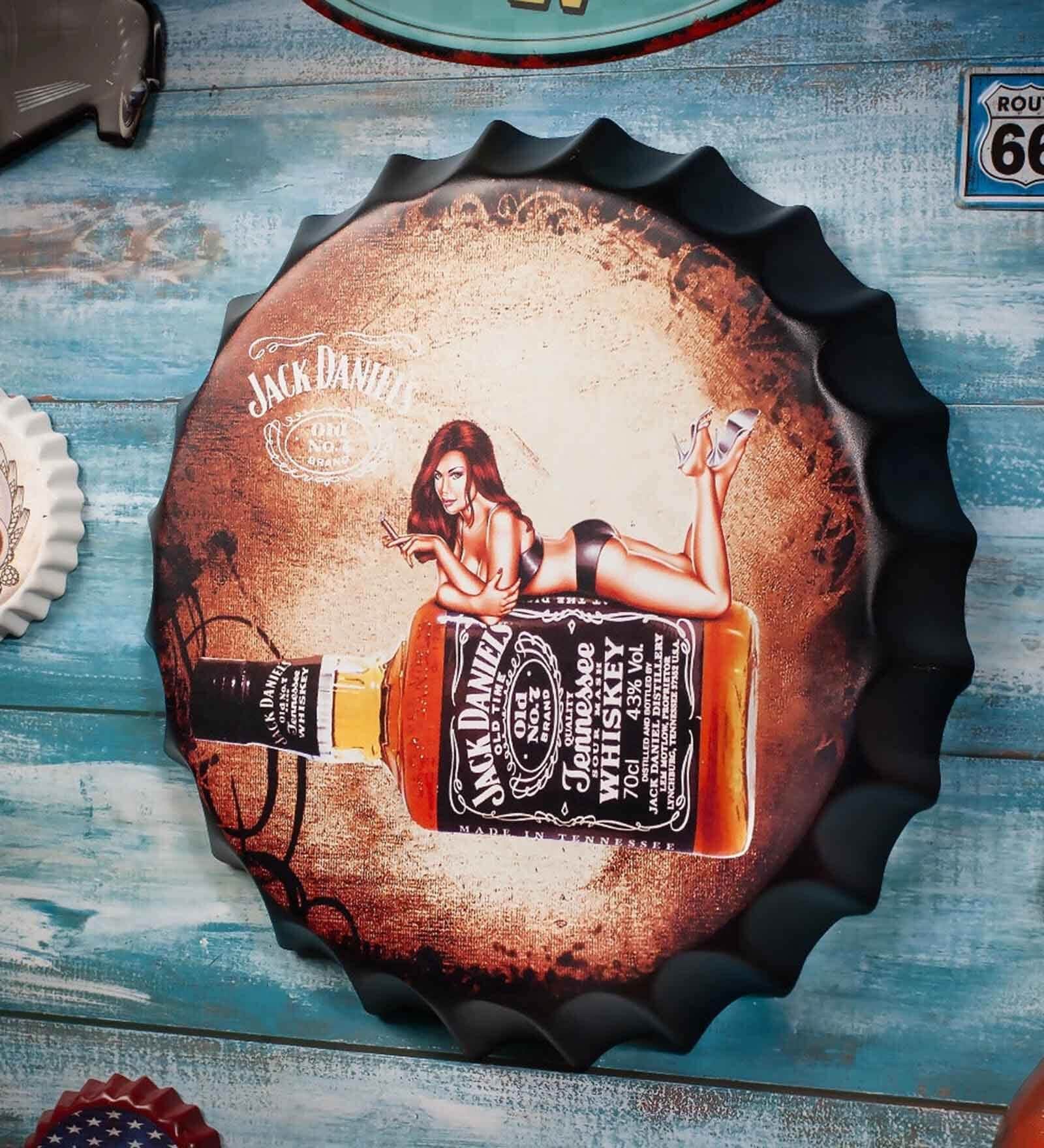 Multicolor Metal Jack Daniels Bottle Wall Decor