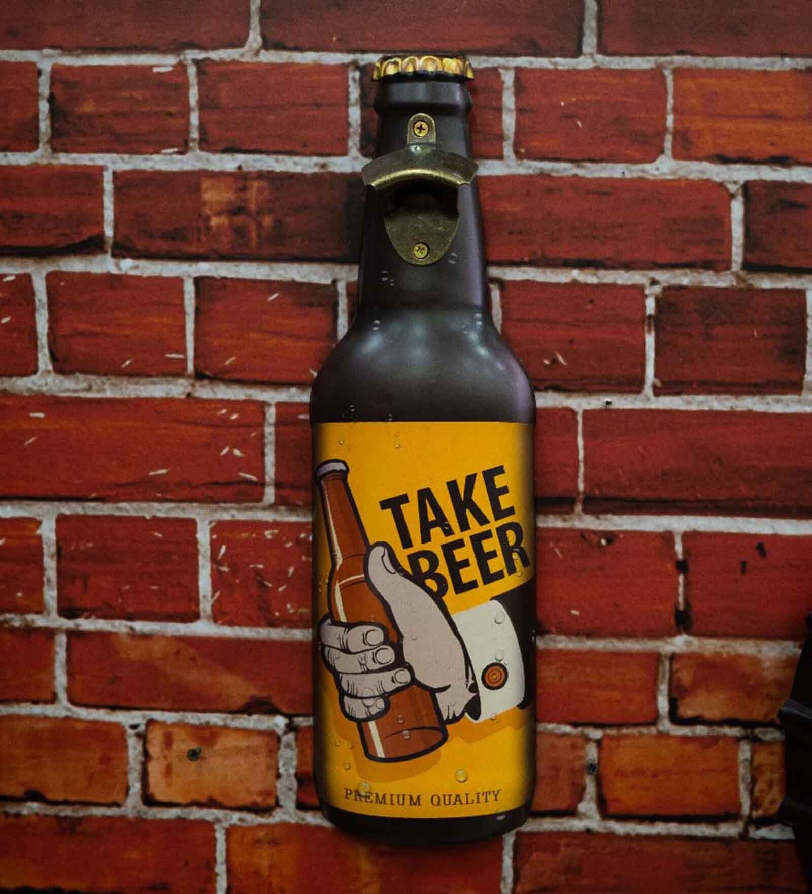 Black Metal Take Beer Wall Decor