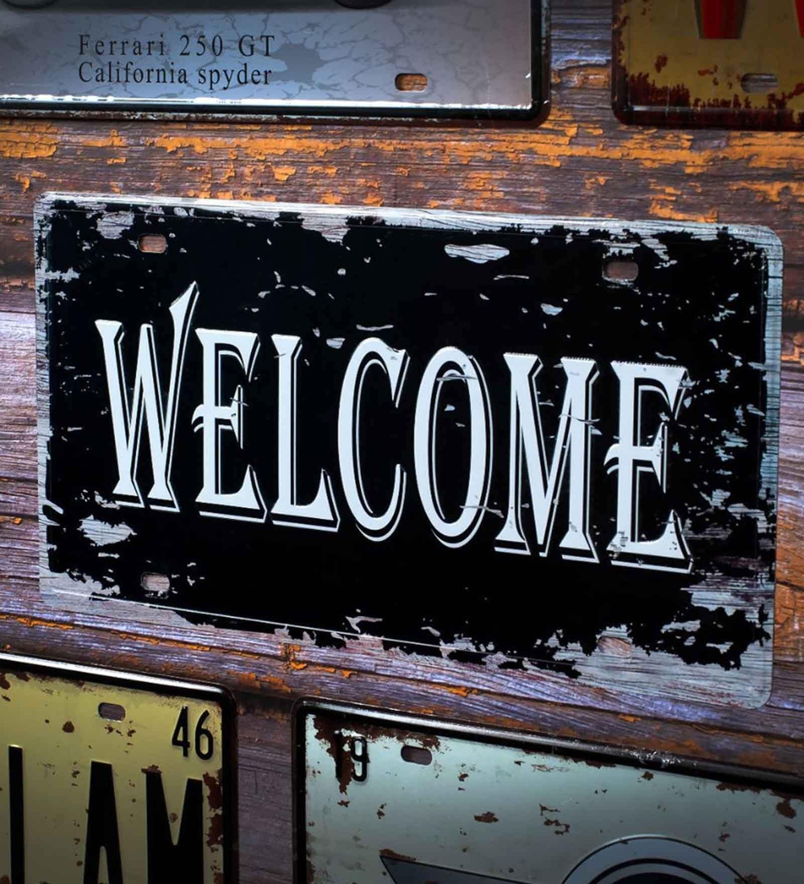 Multicolor Metal Welcome