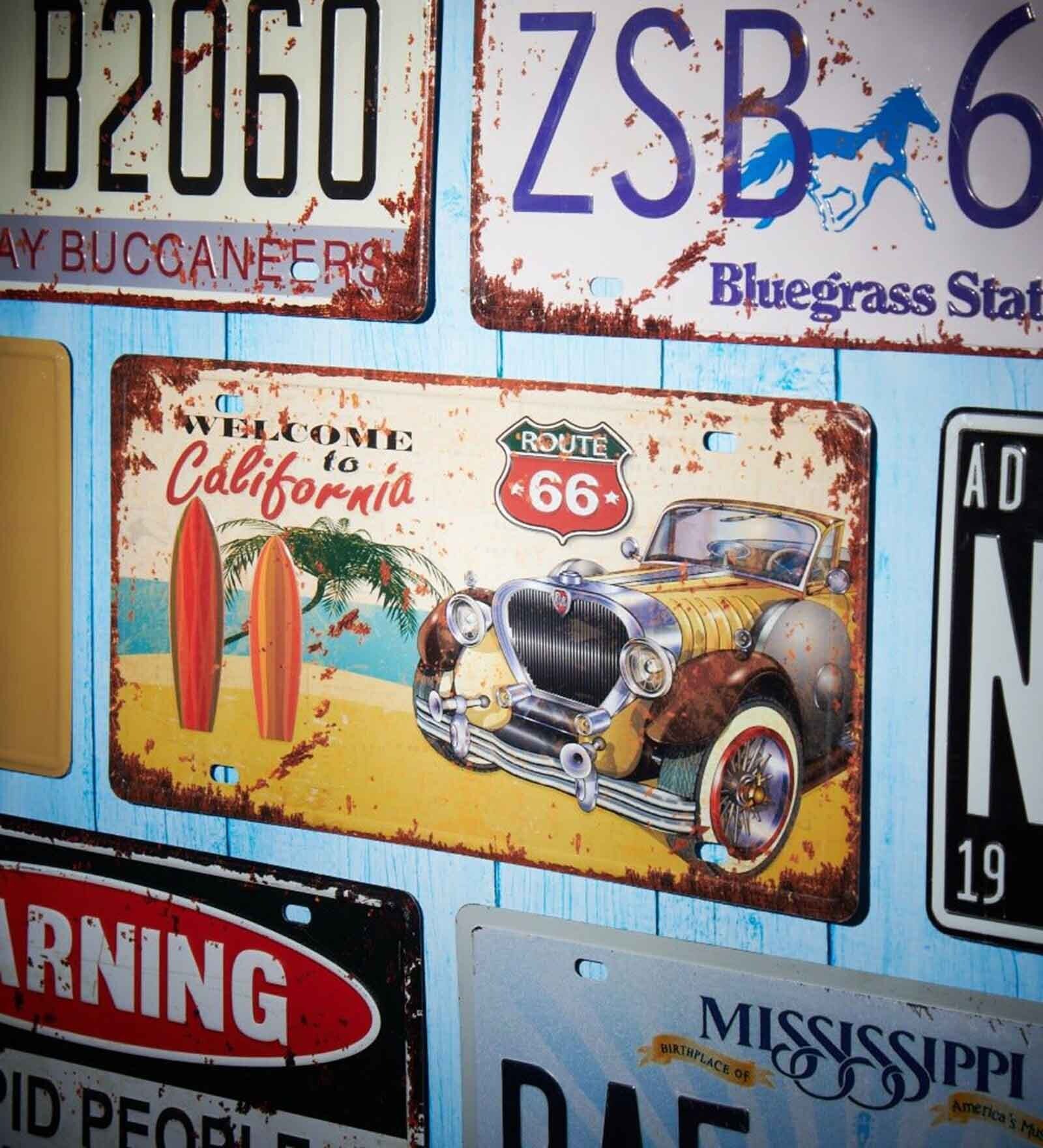 Multicolor Metal Welcome To California Wall sticker