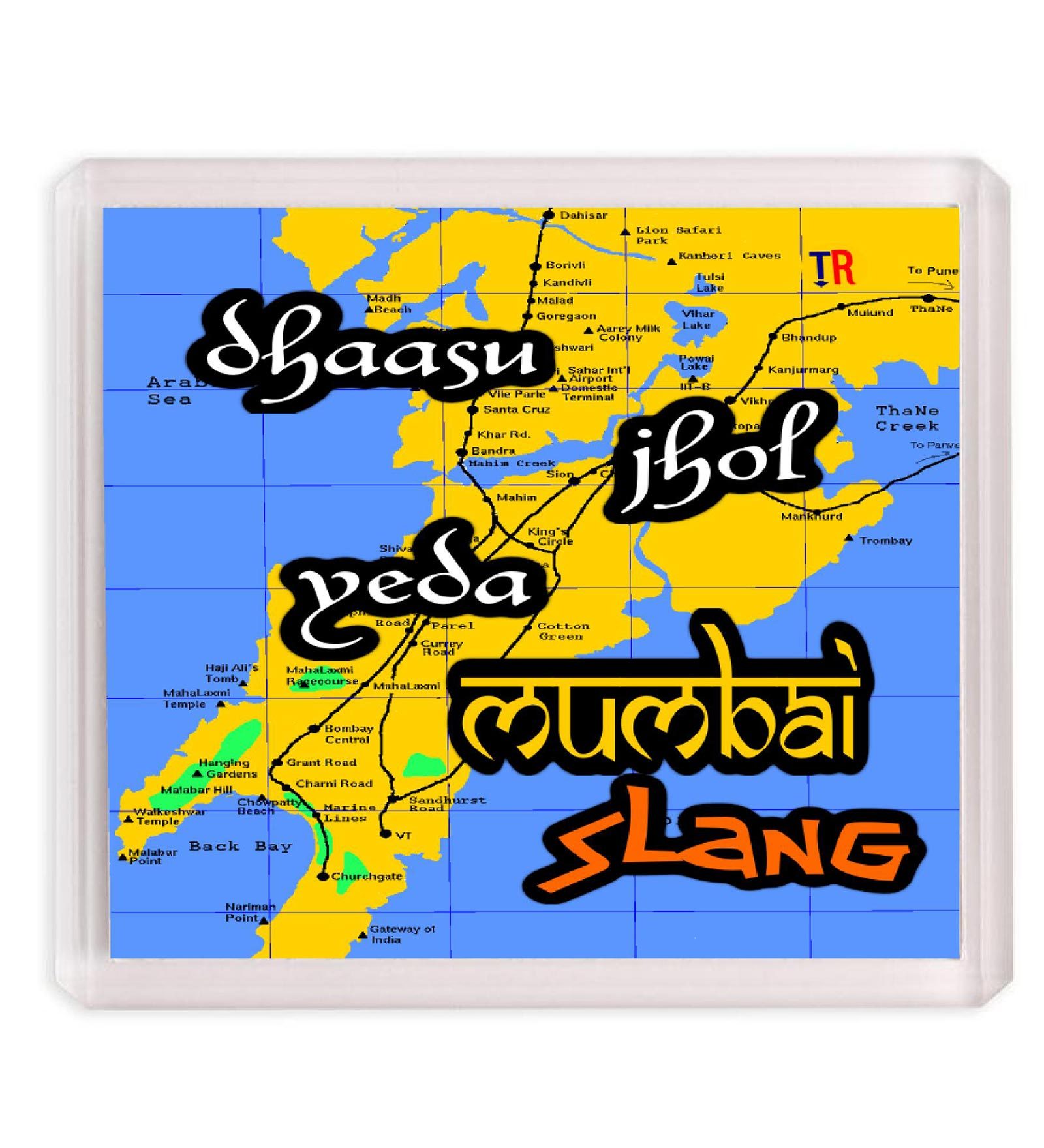 Buy Multicolor Mumbai Slang 3 Fridge by Thought Road Online
