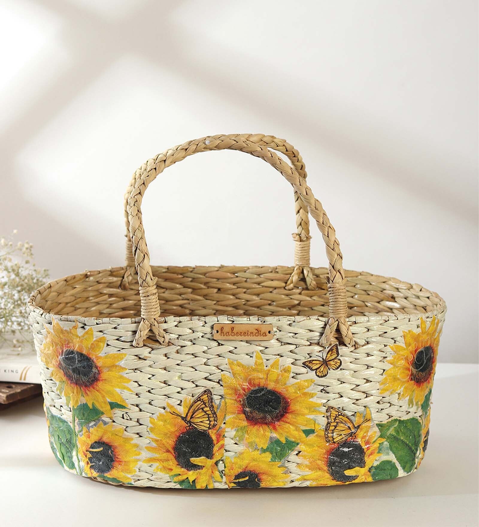 Multicolor Natural Fibre Basket