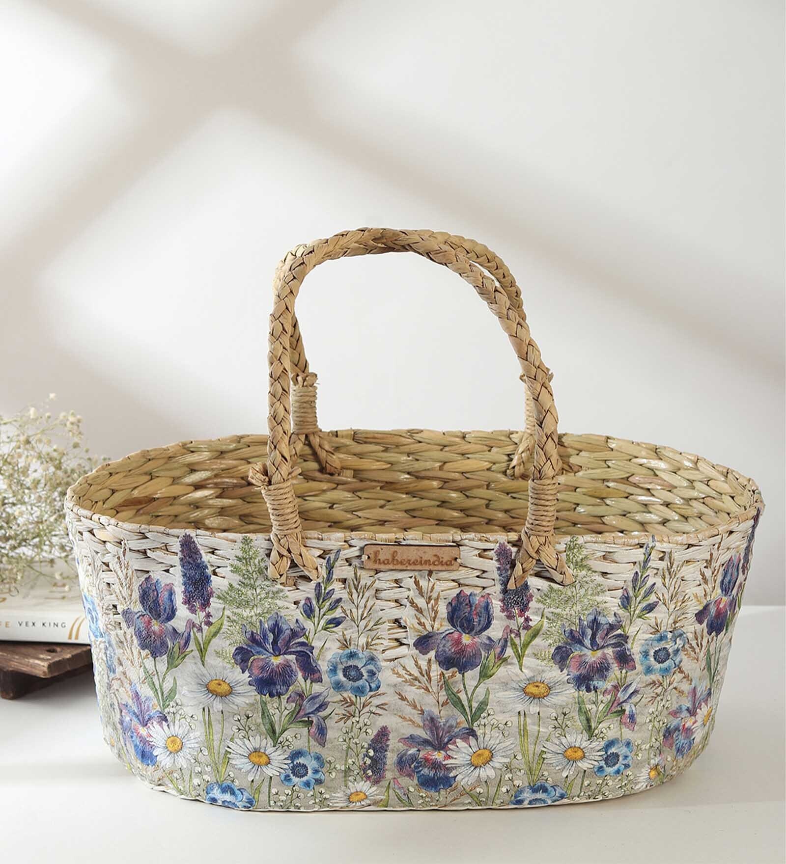 Multicolor Natural Fibre Basket