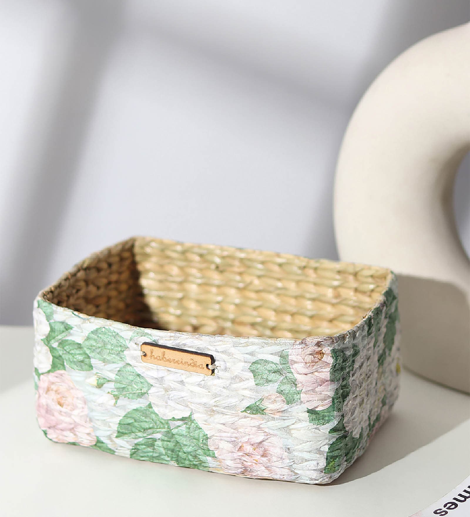 Multicolor Natural Fibre Basket