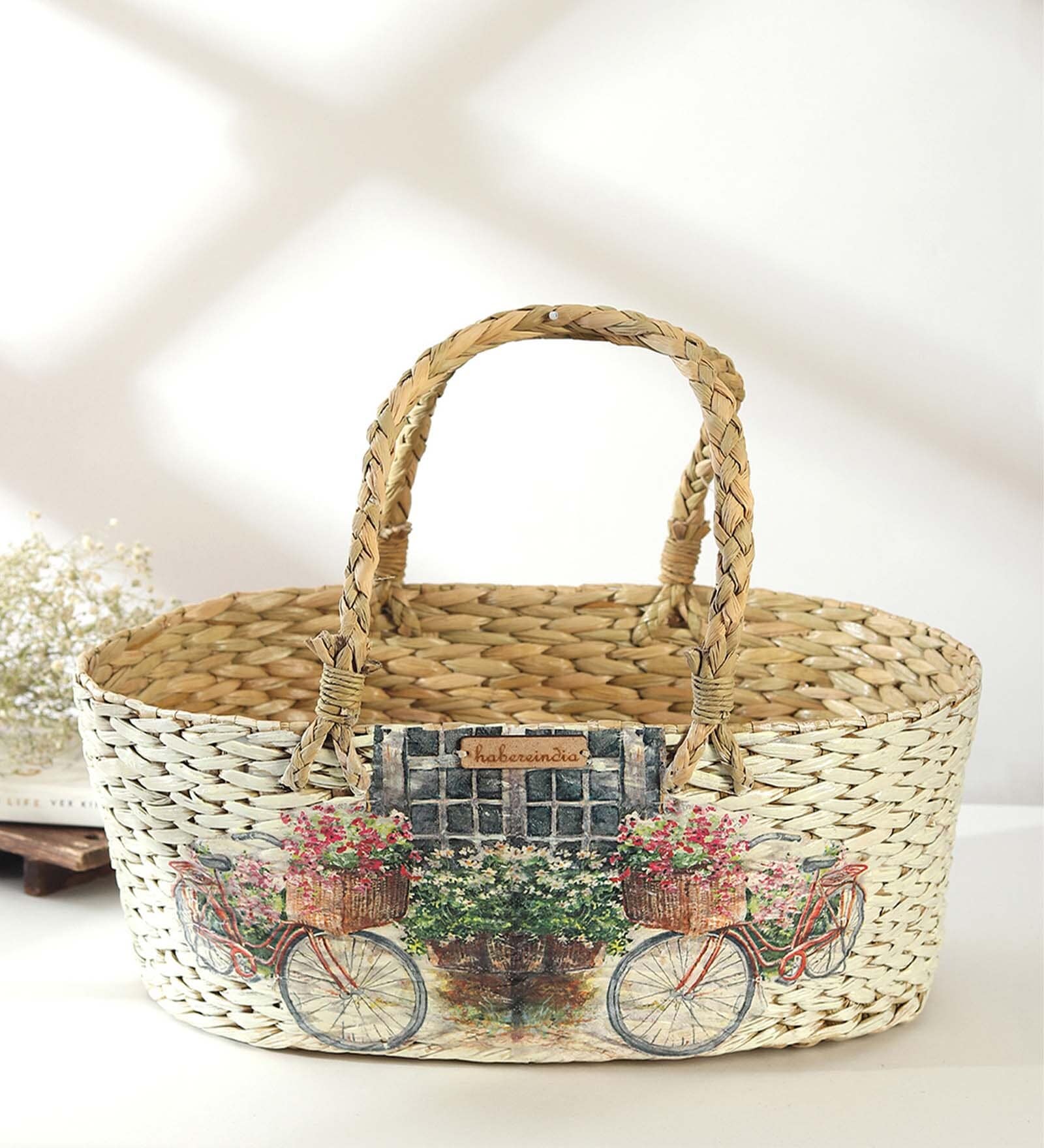 Multicolor Natural Fibre Basket