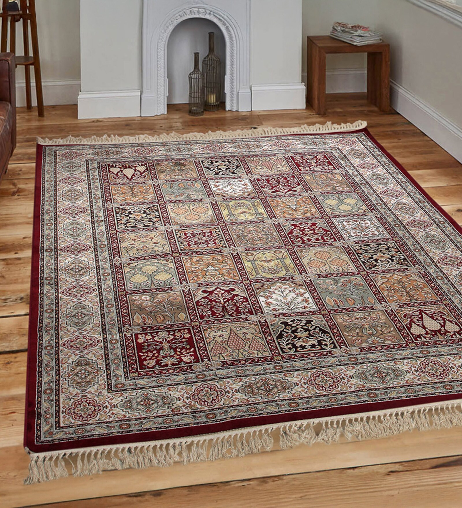 Multicolor Persian 3x5 Feet Machine Made Carpet
