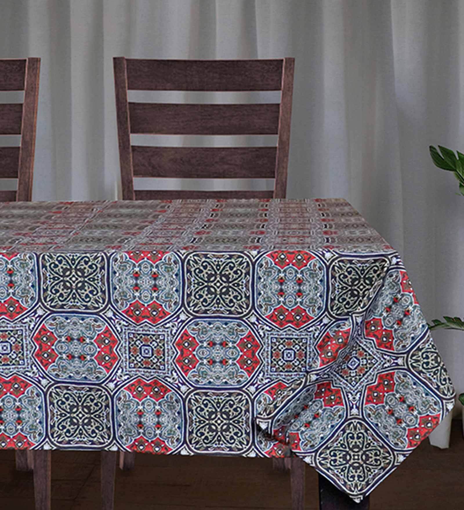Buy Adam (52x84) Multicolor Cotton Blend Table Cloth at 48% OFF by Zeba ...