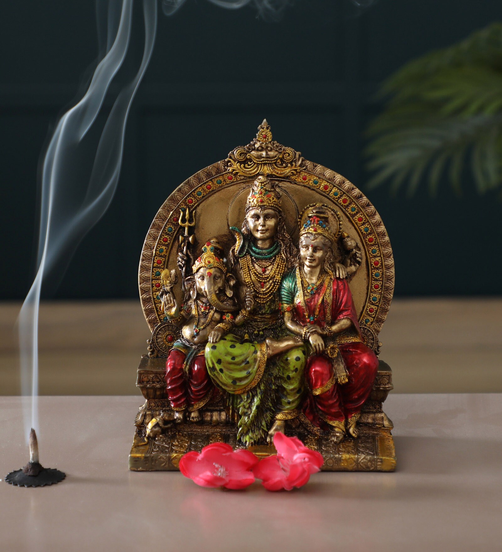 Multicolor Resin Goddess Lakshmi Idol