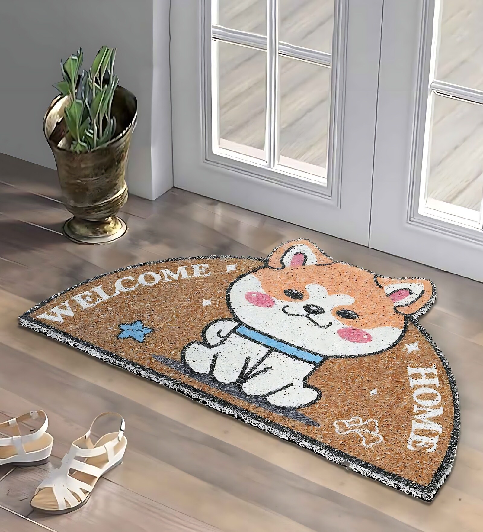 Multicolor Rubber Coir 27X17 Inches Anti-Skid Door Mat