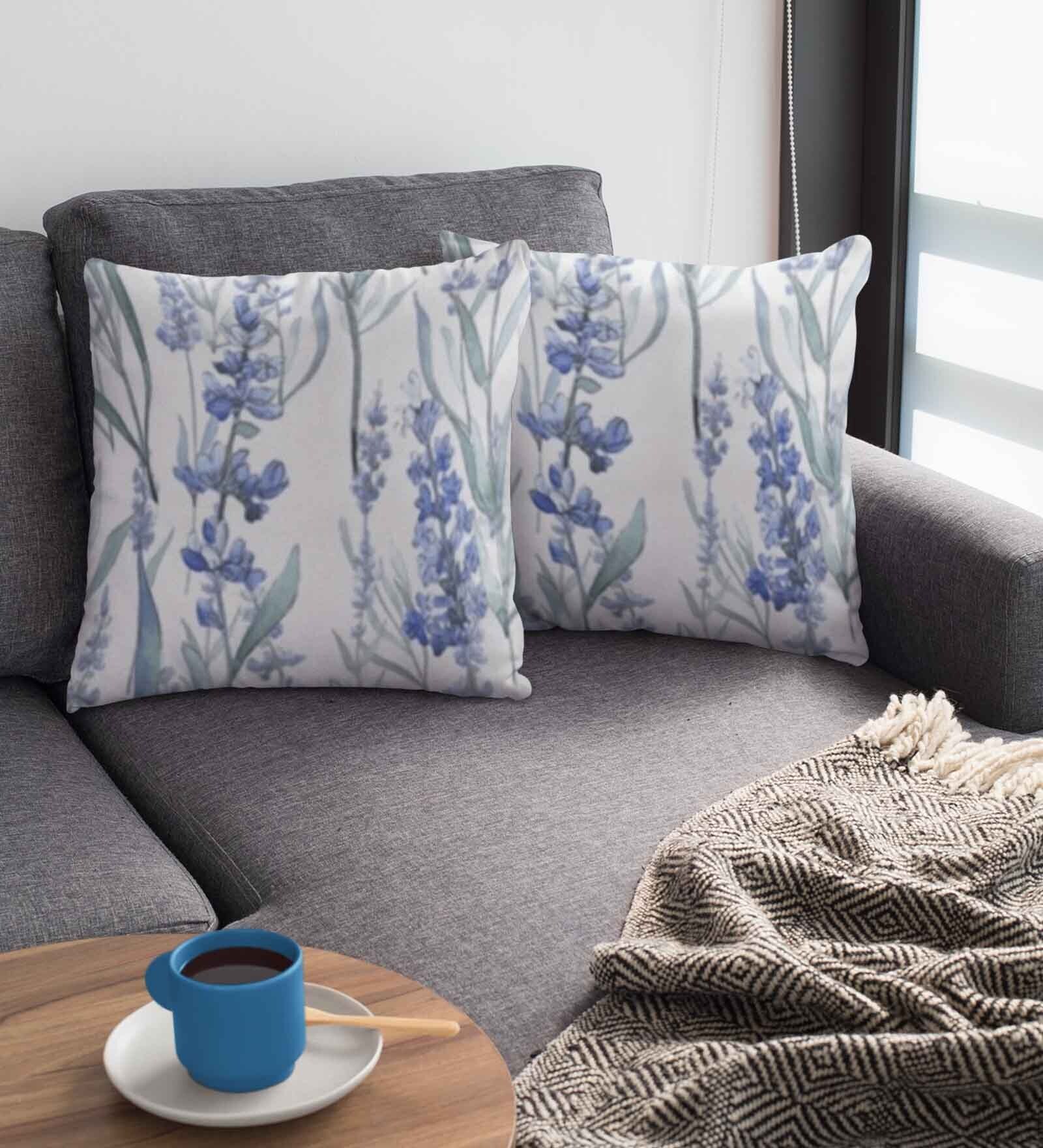 Multicolor Satin Floral 16x16 inches Cushion Covers (Pack of 2)