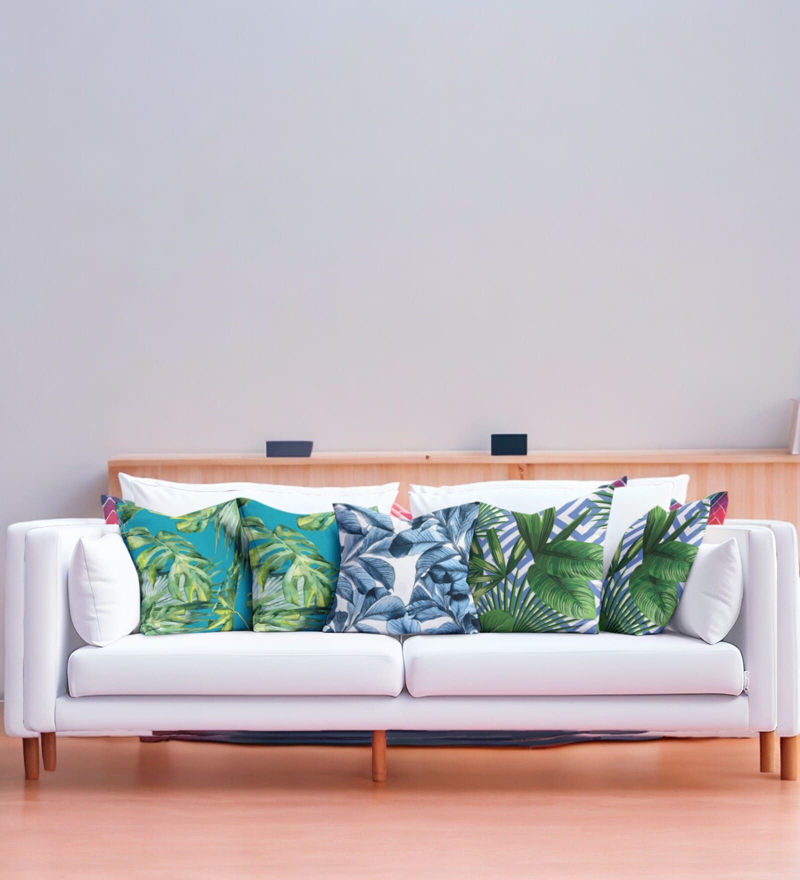 Multicolor Satin Floral 16x16 inches Cushion Covers (Pack of 5)