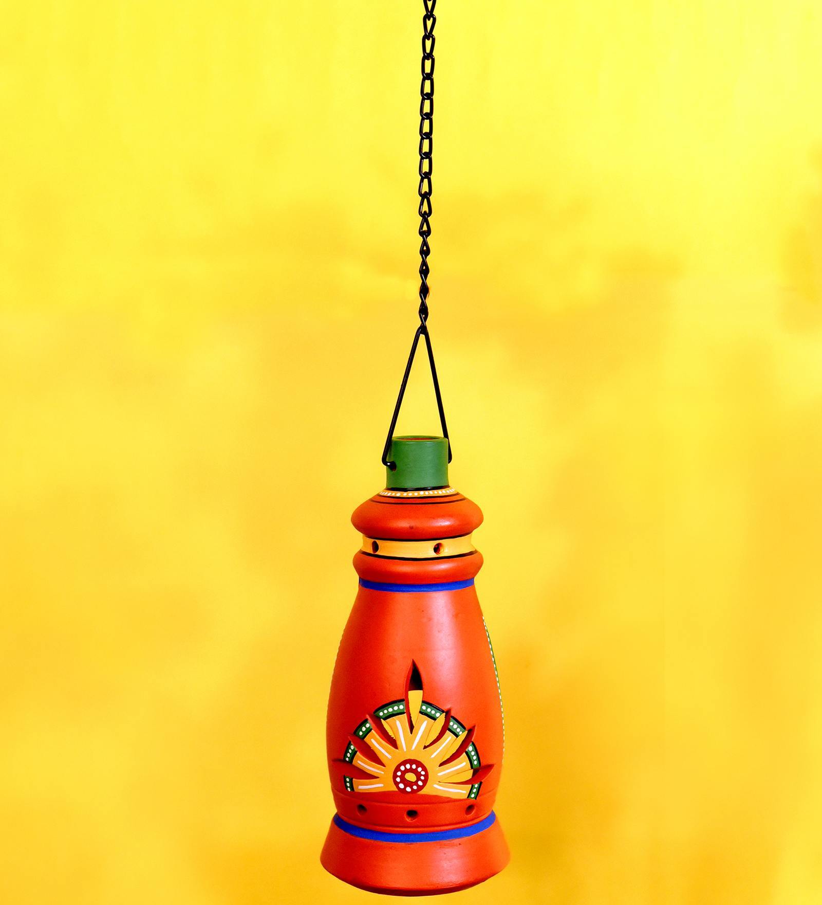 Multicolor Terracotta Hanging Tea Light Holder