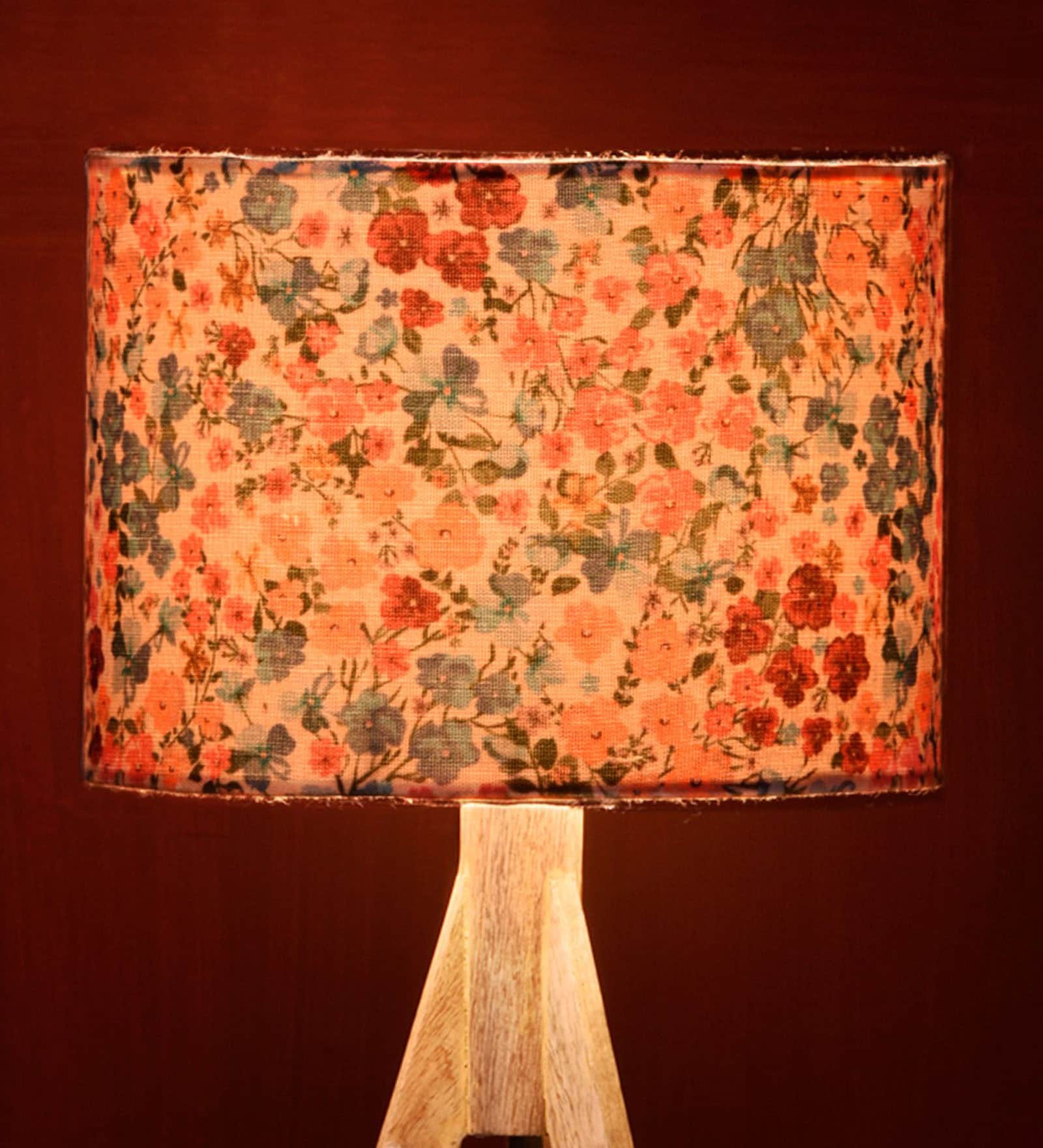 Multicolor Tiny Floral Printed Table Lamp Shade