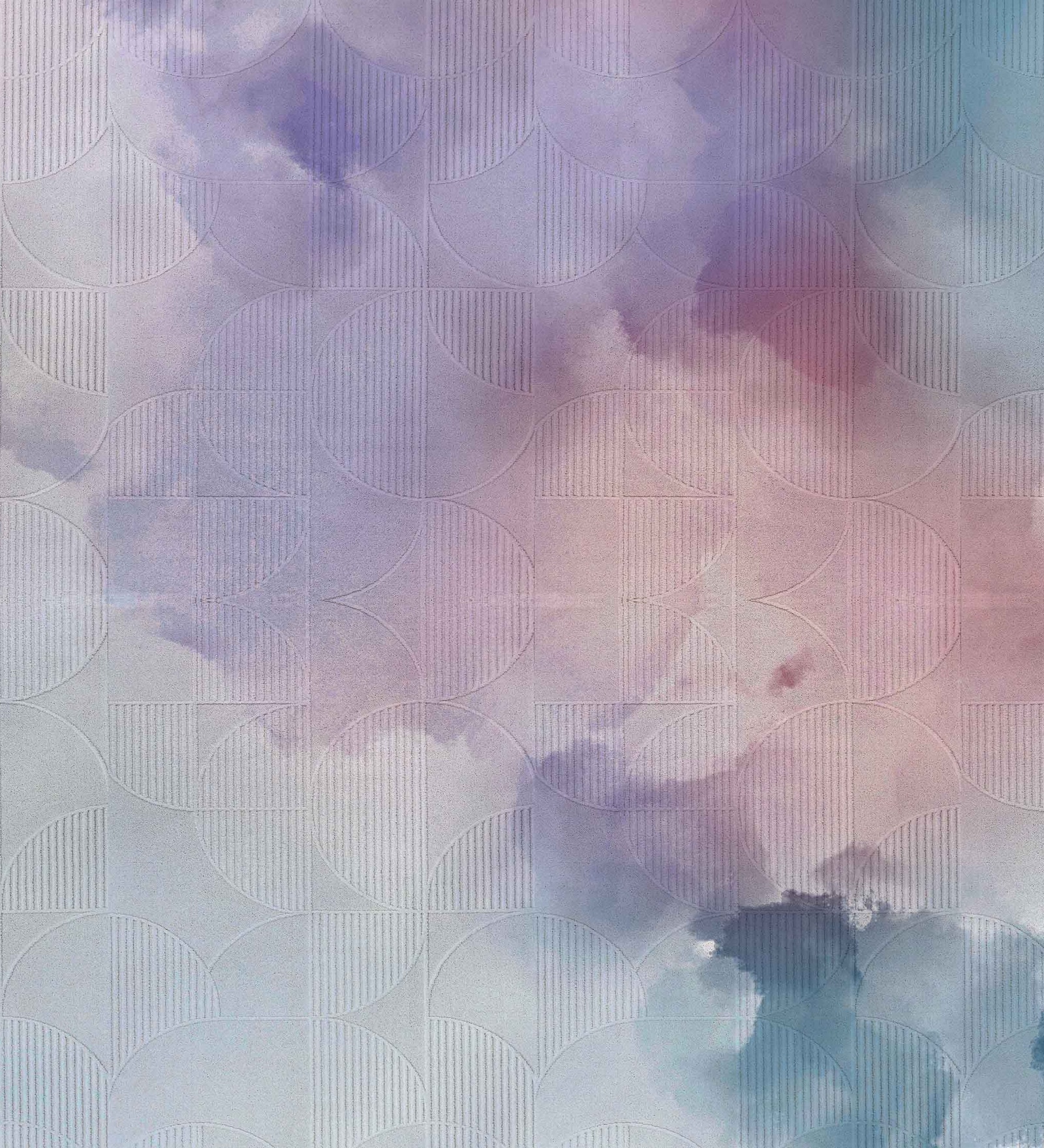 Lavender Mist Abstract Vinyl Abstract Self Adhesive Wallpaper (3 ft X 3 ft)