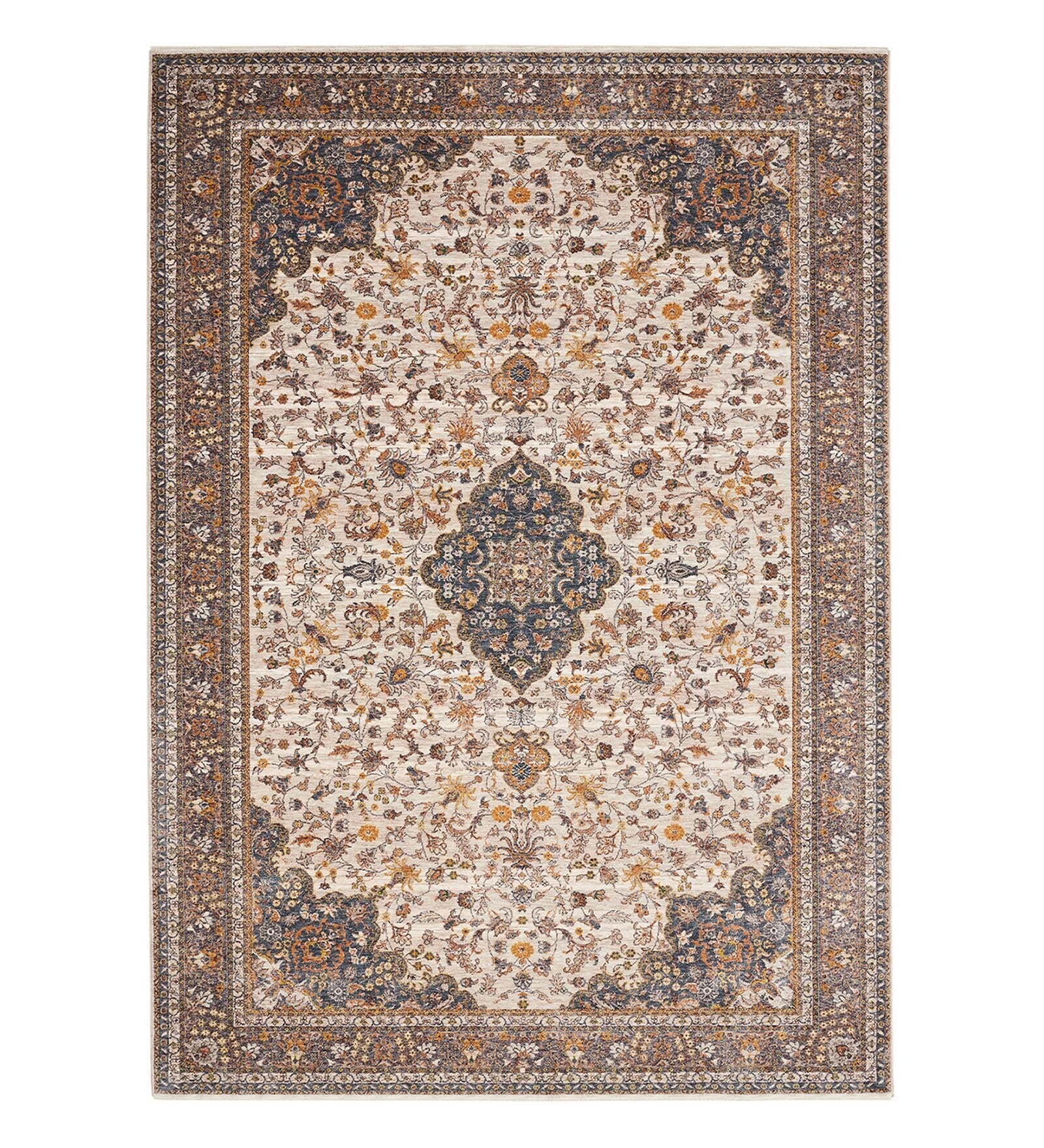 Buy Multicolor Viscose & Polyester Traditional 4 x 6 Feet Machine Made