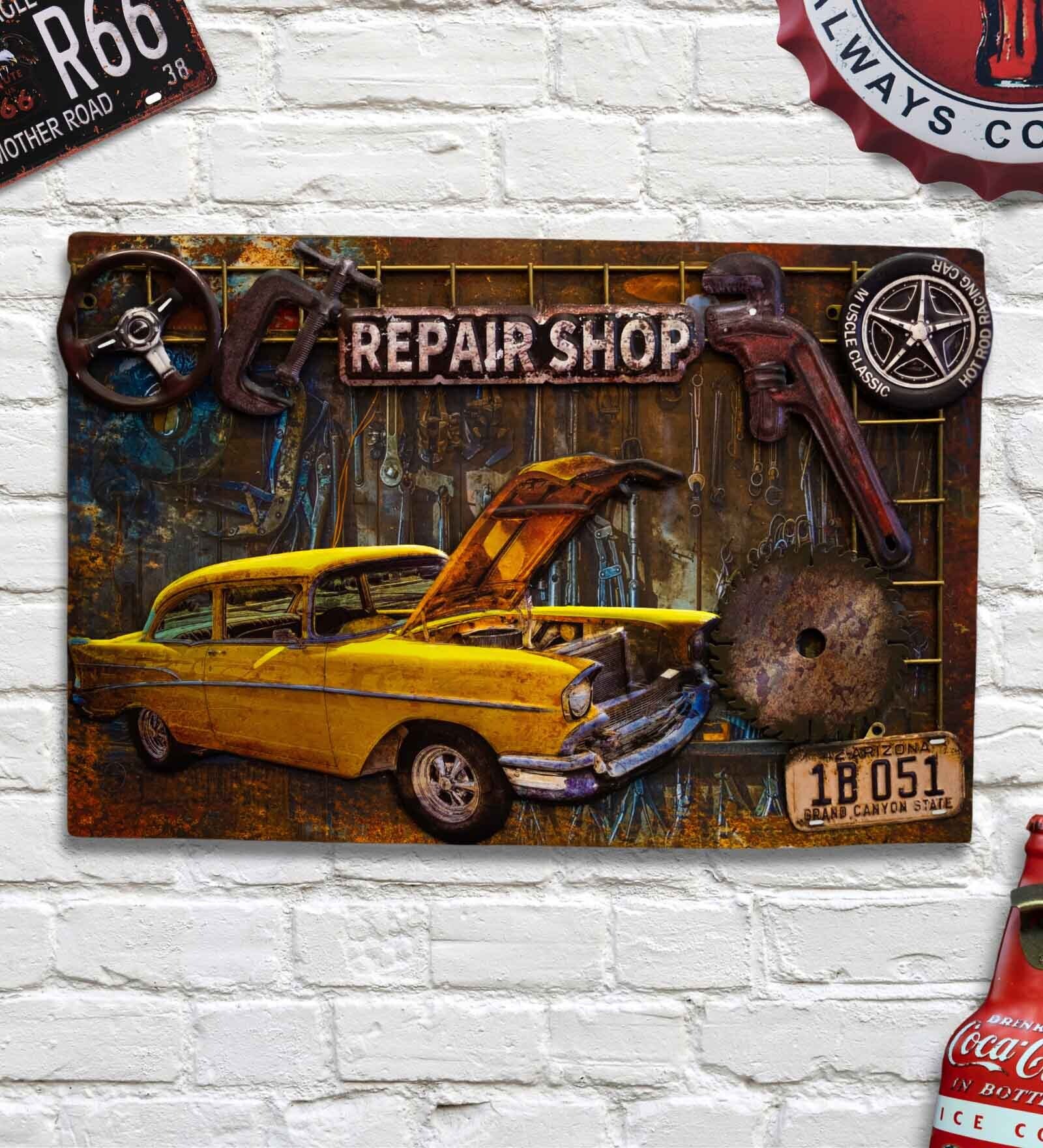 Multicolor Wood & Metal  Yellow Cab