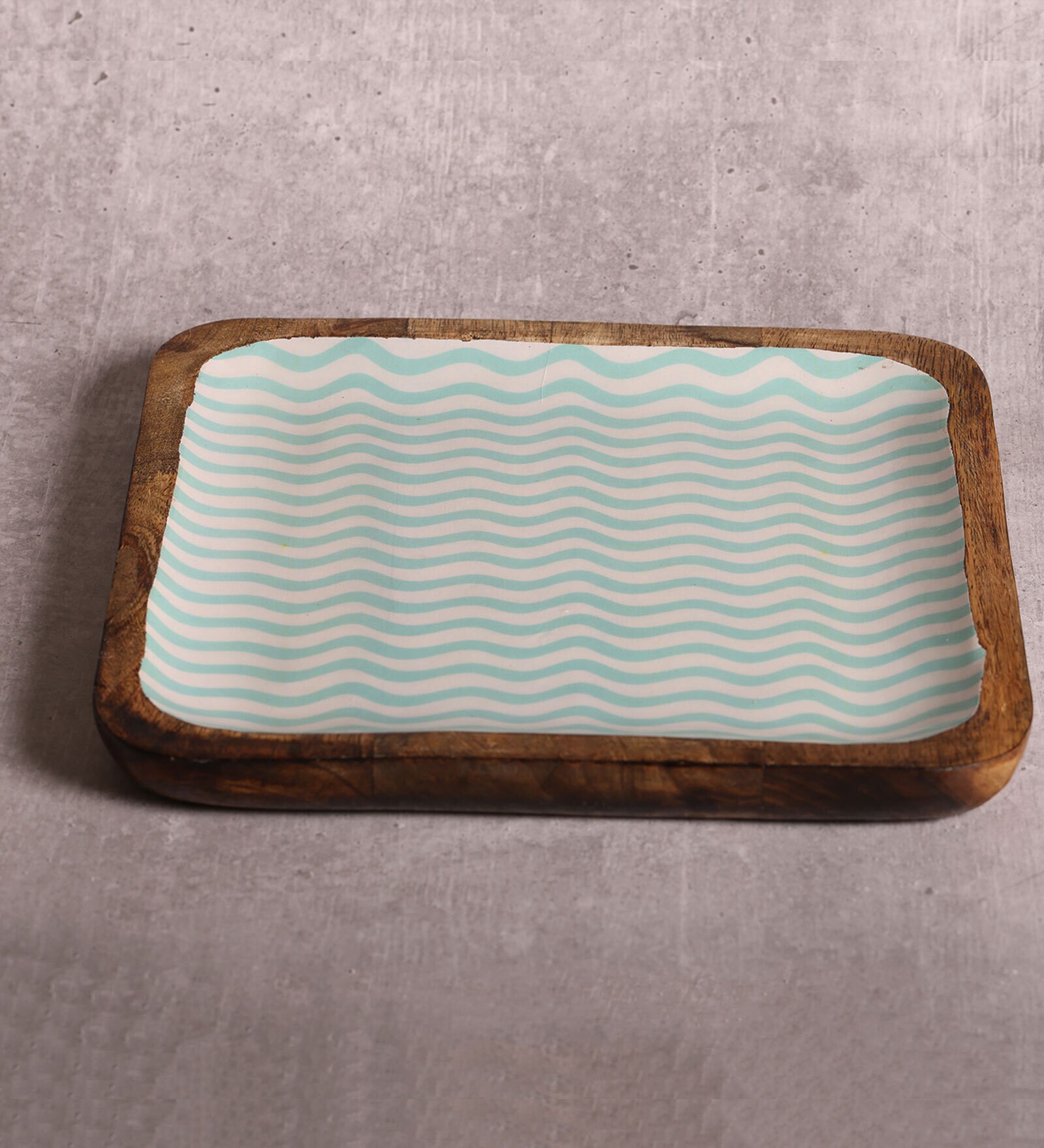 Waves 10 Inch Multicolour MDF Dinner Plate