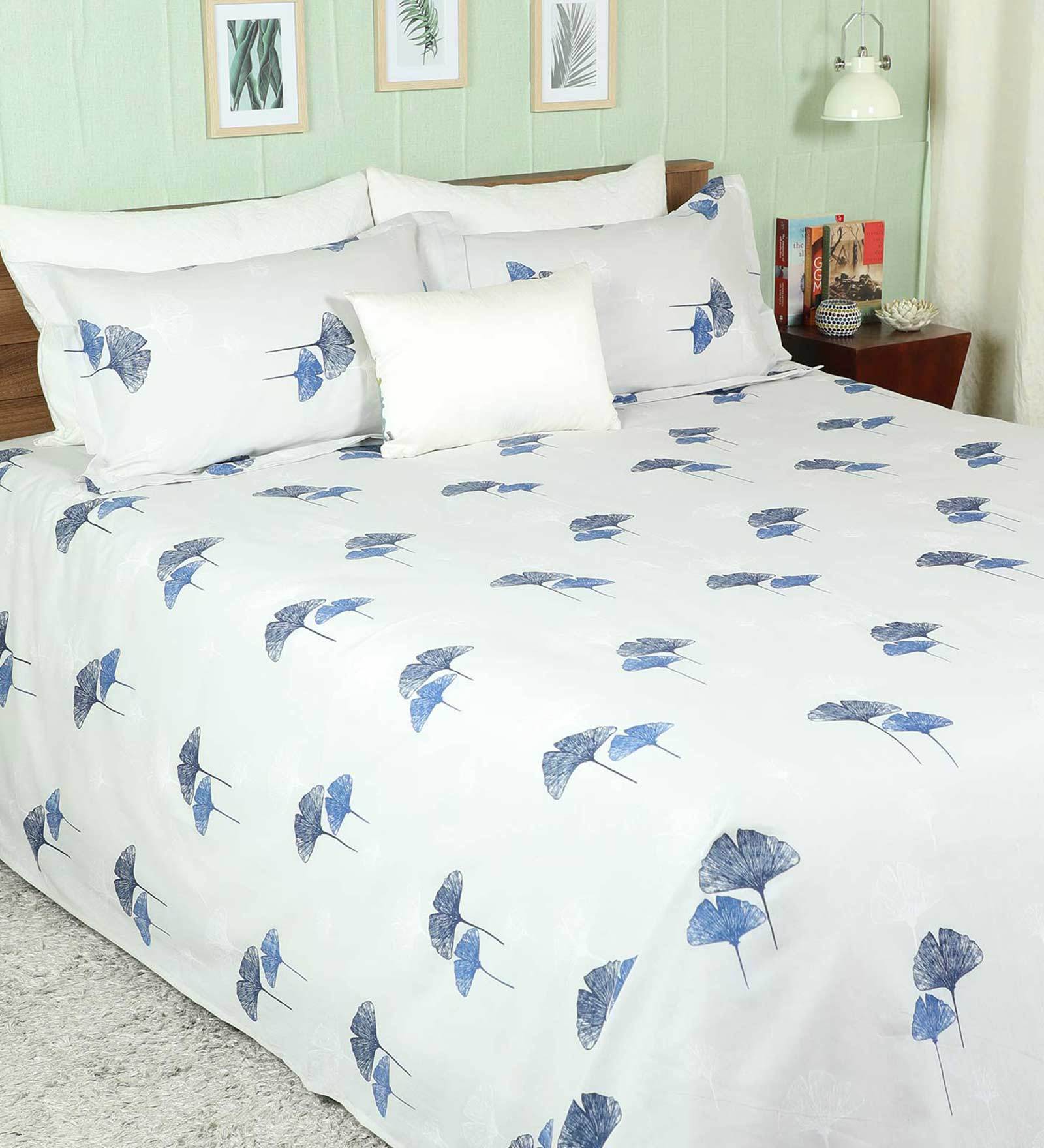 Amfyn Cotton Printed Queen Size Bedsheet With 2 Pillow Covers (MultiColor, 90x100 Inch) main image 1