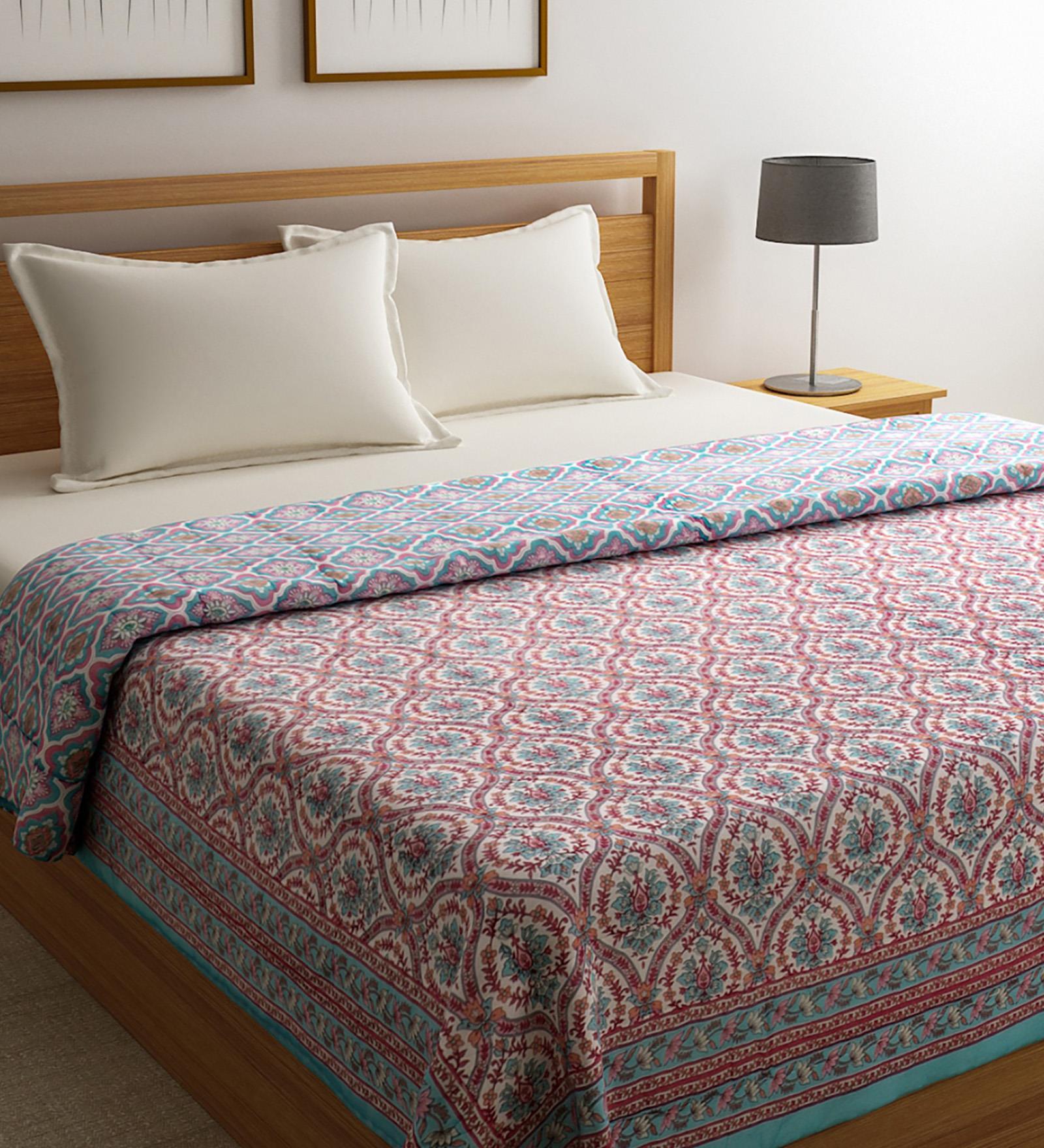 Buy 100 Cotton Double Bed Heavy Winter Quilt by Romee Online