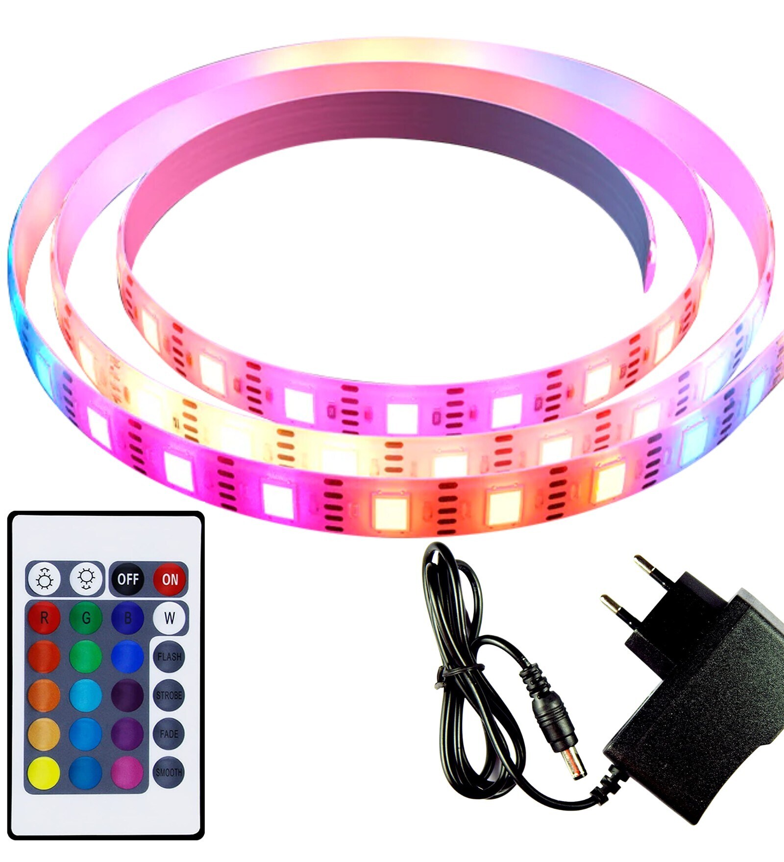 Buy Multicolour 4 Mtrs (150 LEDs) (with Remote) Direct Plugin LED