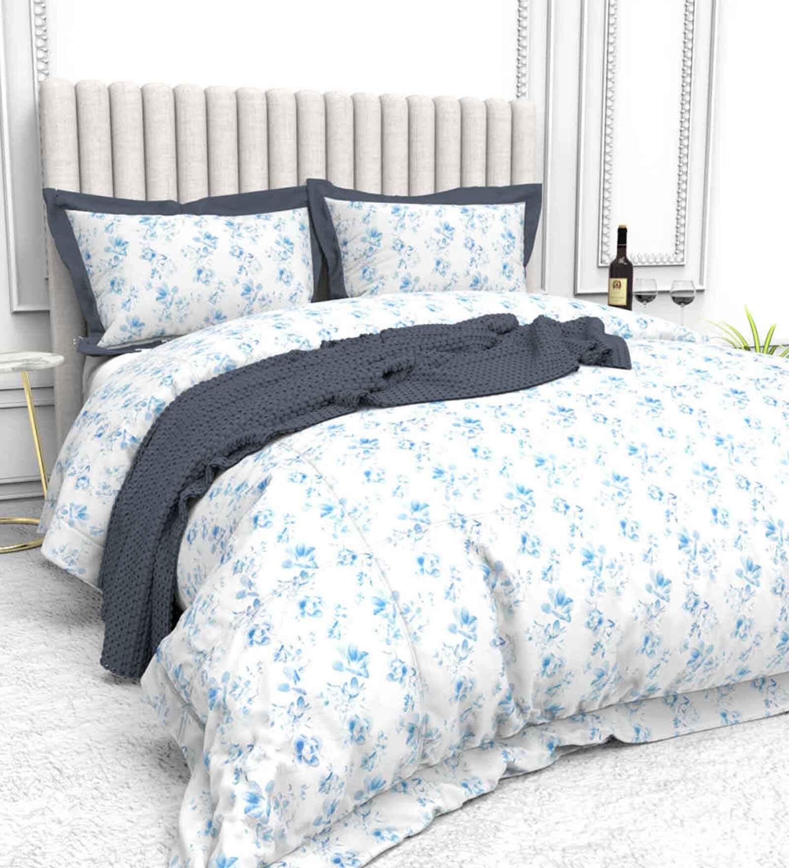 Abstract 350 TC Microfiber 1 Bedsheet,  2 Pillow Covers Tussan Summer Collection