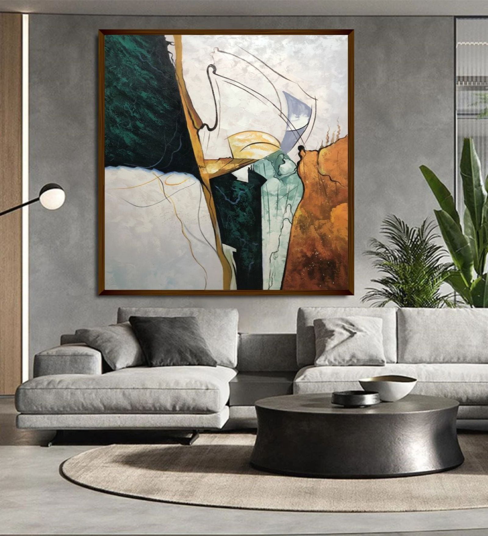 Peak Multicolor Canvas Framed Art Print