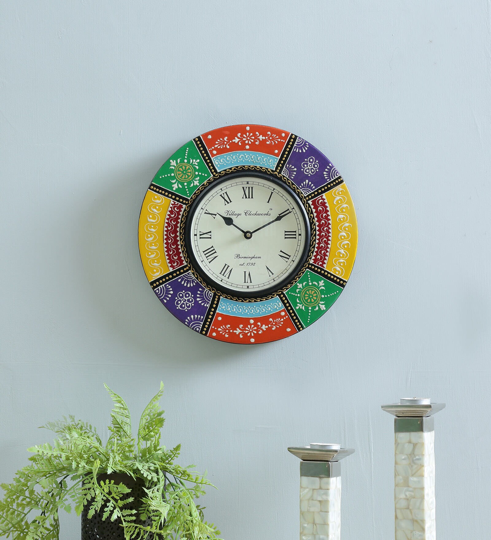 Multicolour Analog Traditional Wall Clock