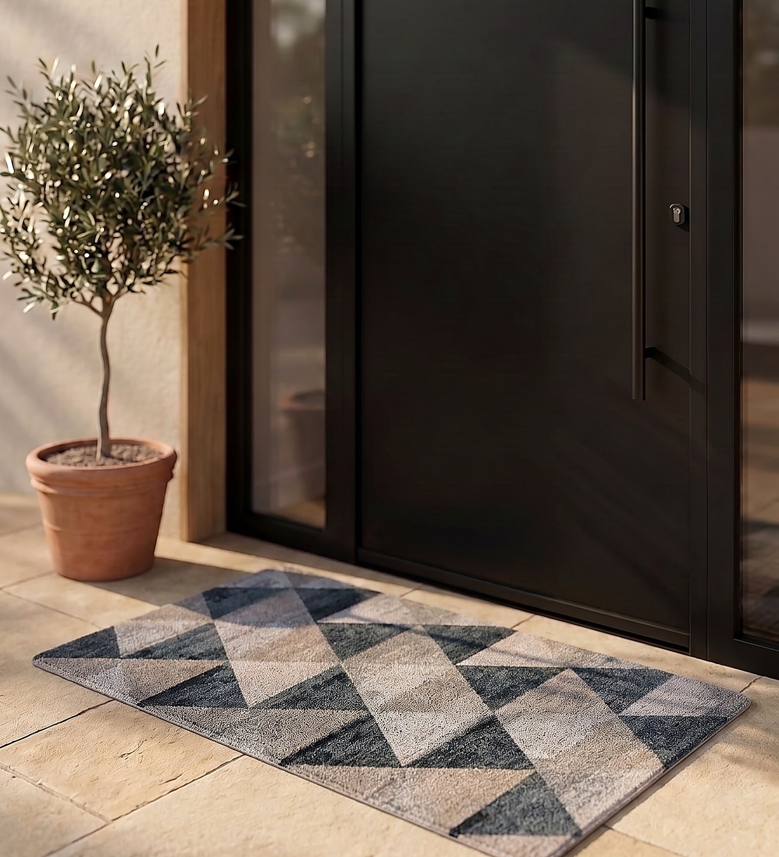 Multicolour Arvello Rubber 16x24 Inches Anti Skid Door Mat