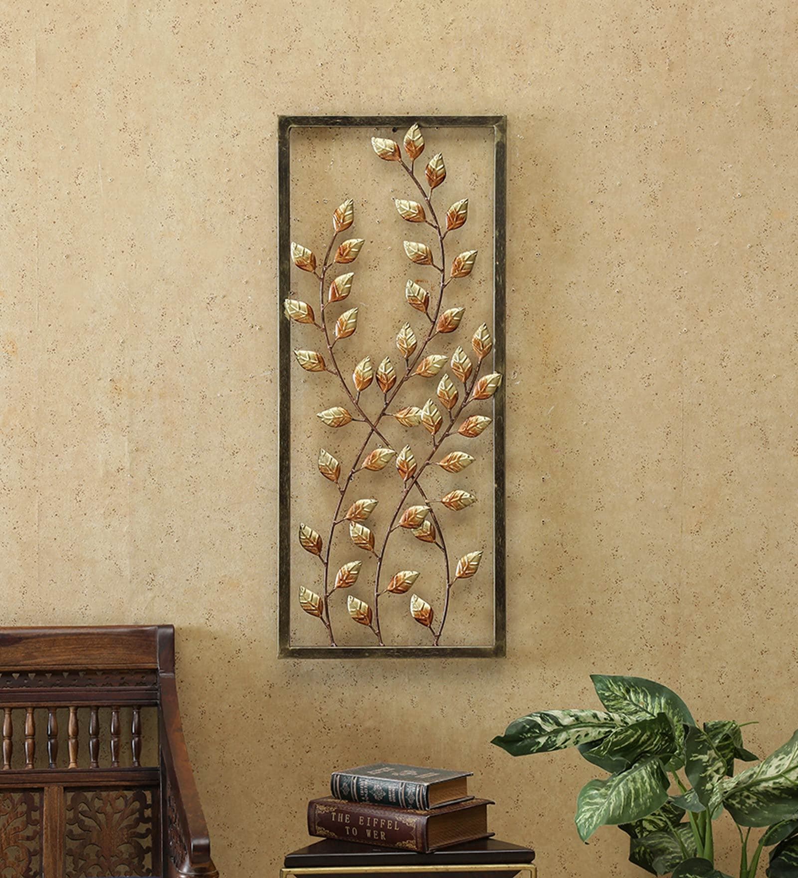 Buy Multicolour Bhavna Tin Metal Wall Art by Vedas Online Floral
