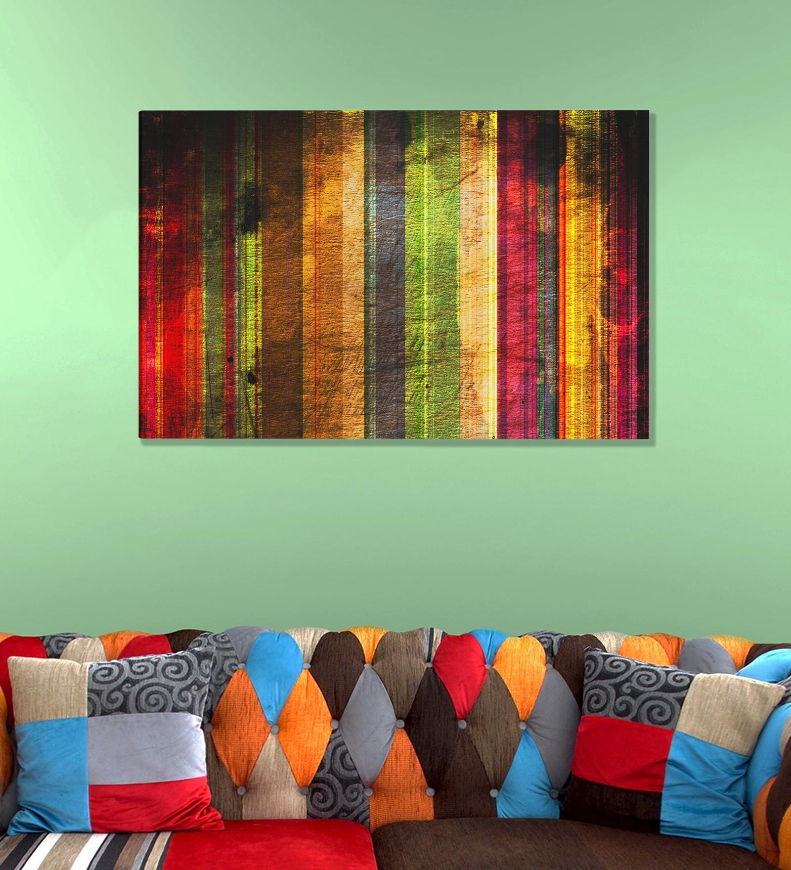 Multicolour Canvas Abstract Art Print