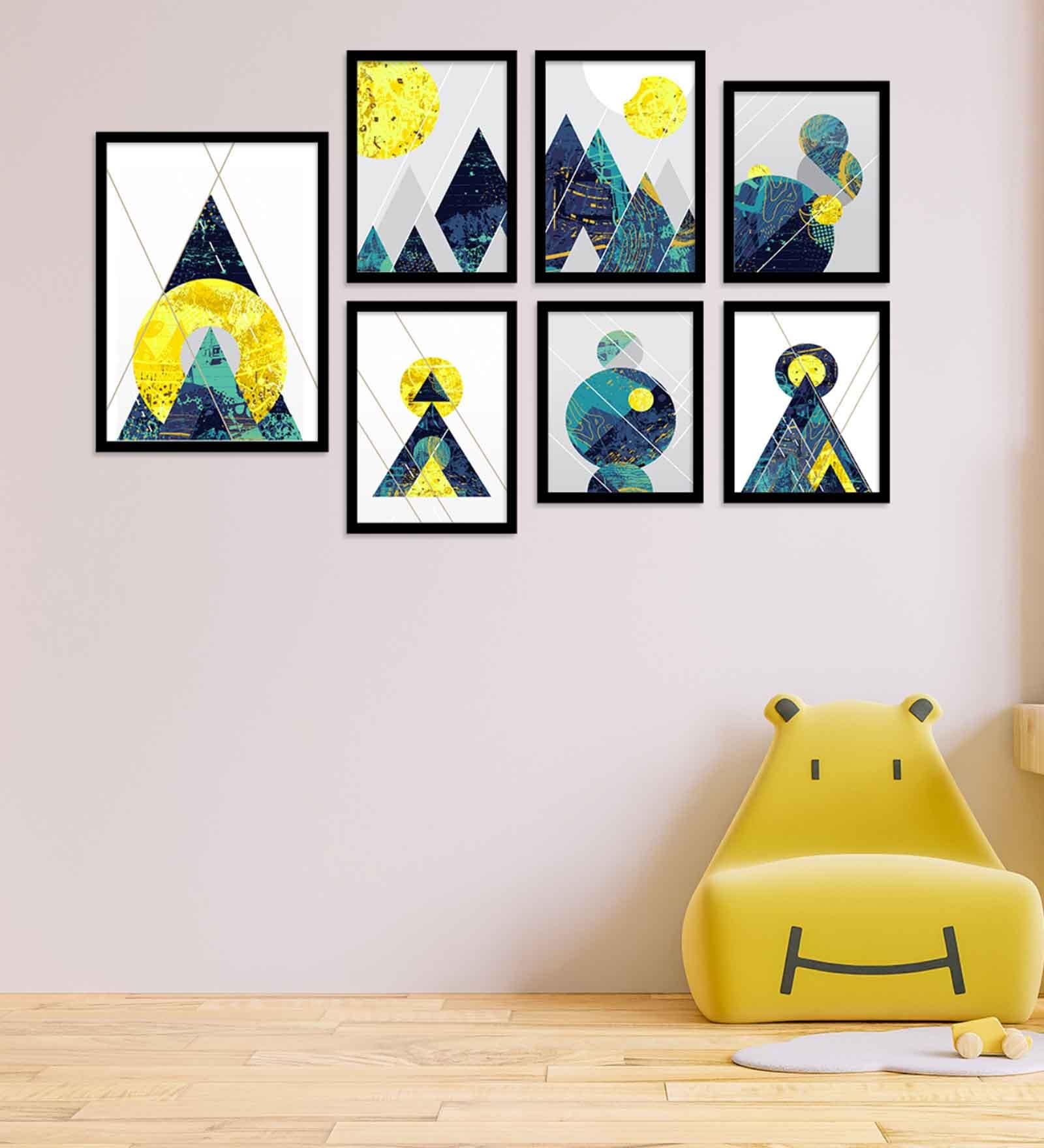 Musicales Multicolour Canvas Framed Floral Art Print Set of 7