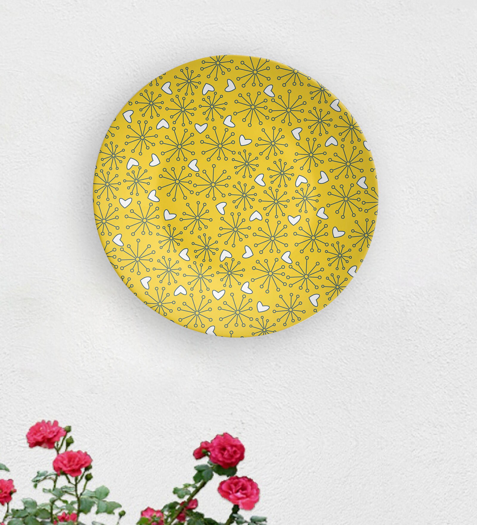 Buy Yellow Ceramic Jaune Heart Decorative Wall Plate By Quirk India