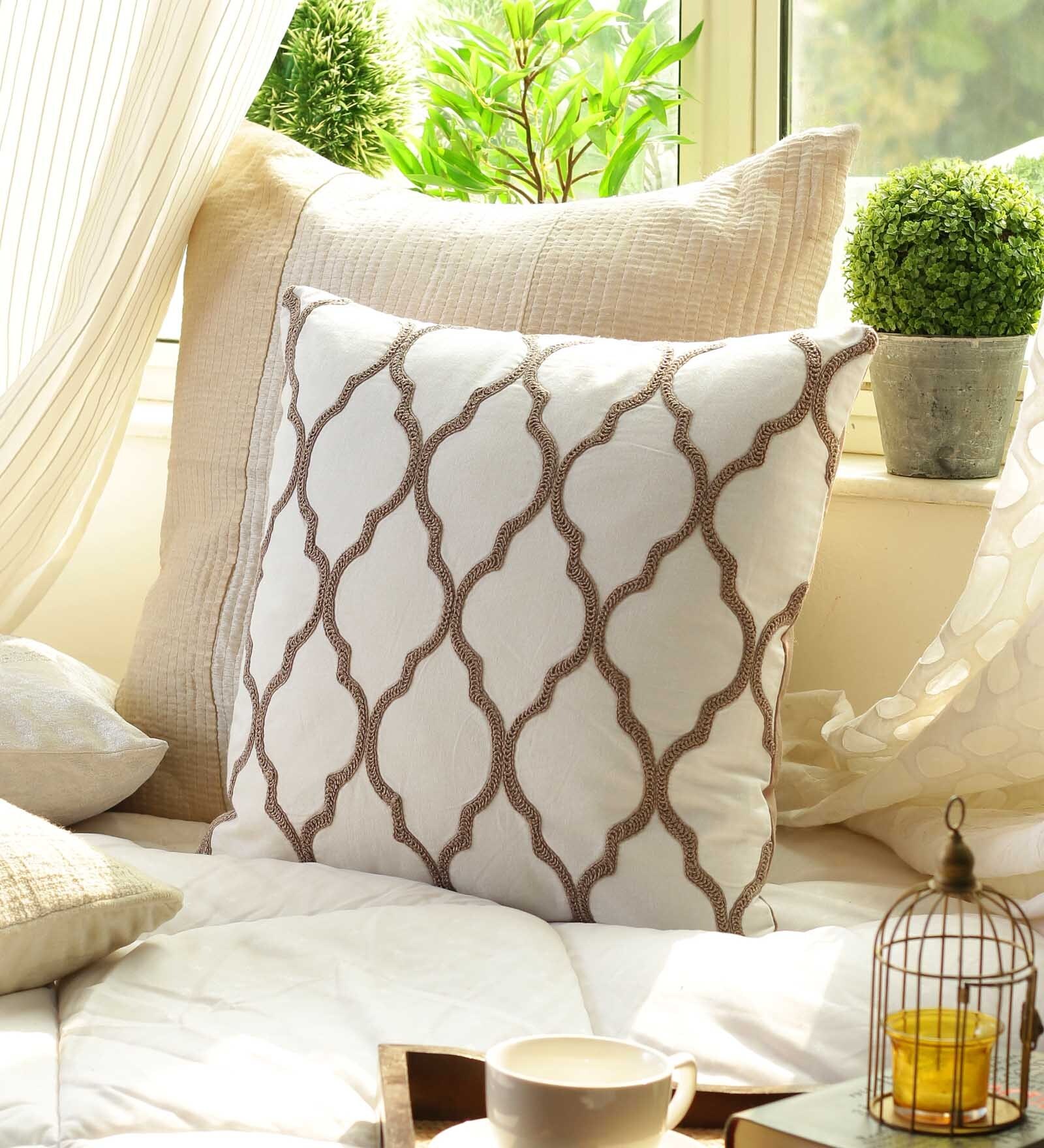 Abstract Pattern Cotton 16 x 16 inch Cushion Cover