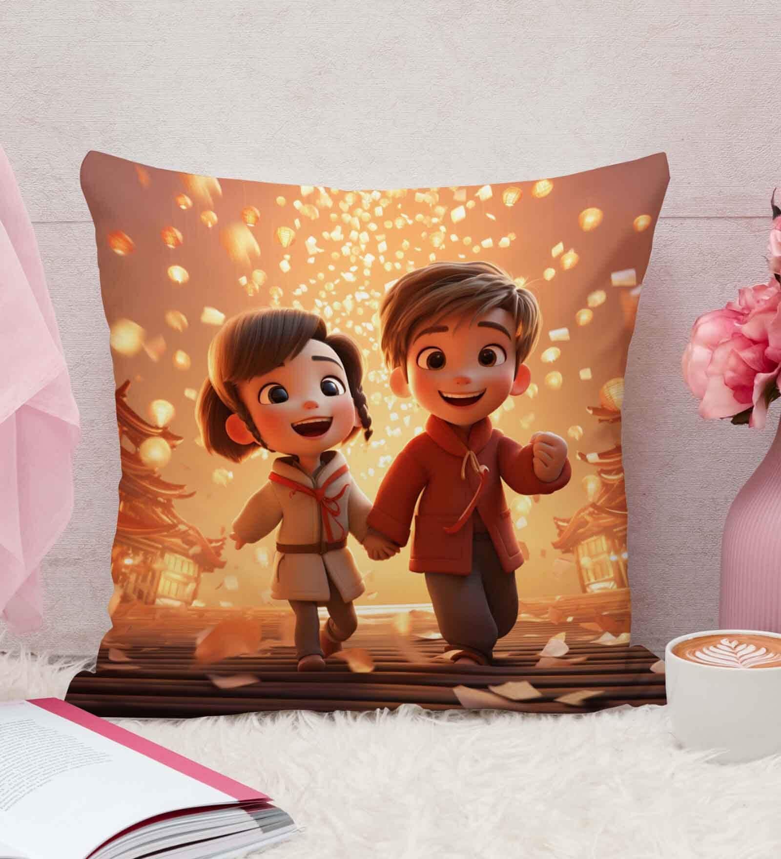 Multicolour Cotton and Jute Solid Single Cushion Cover (1 Pc)