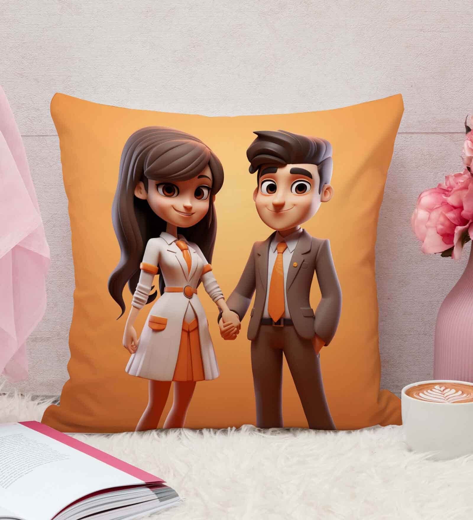 Brown Cotton and Jute Solid Single Cushion Cover (1 Pc)