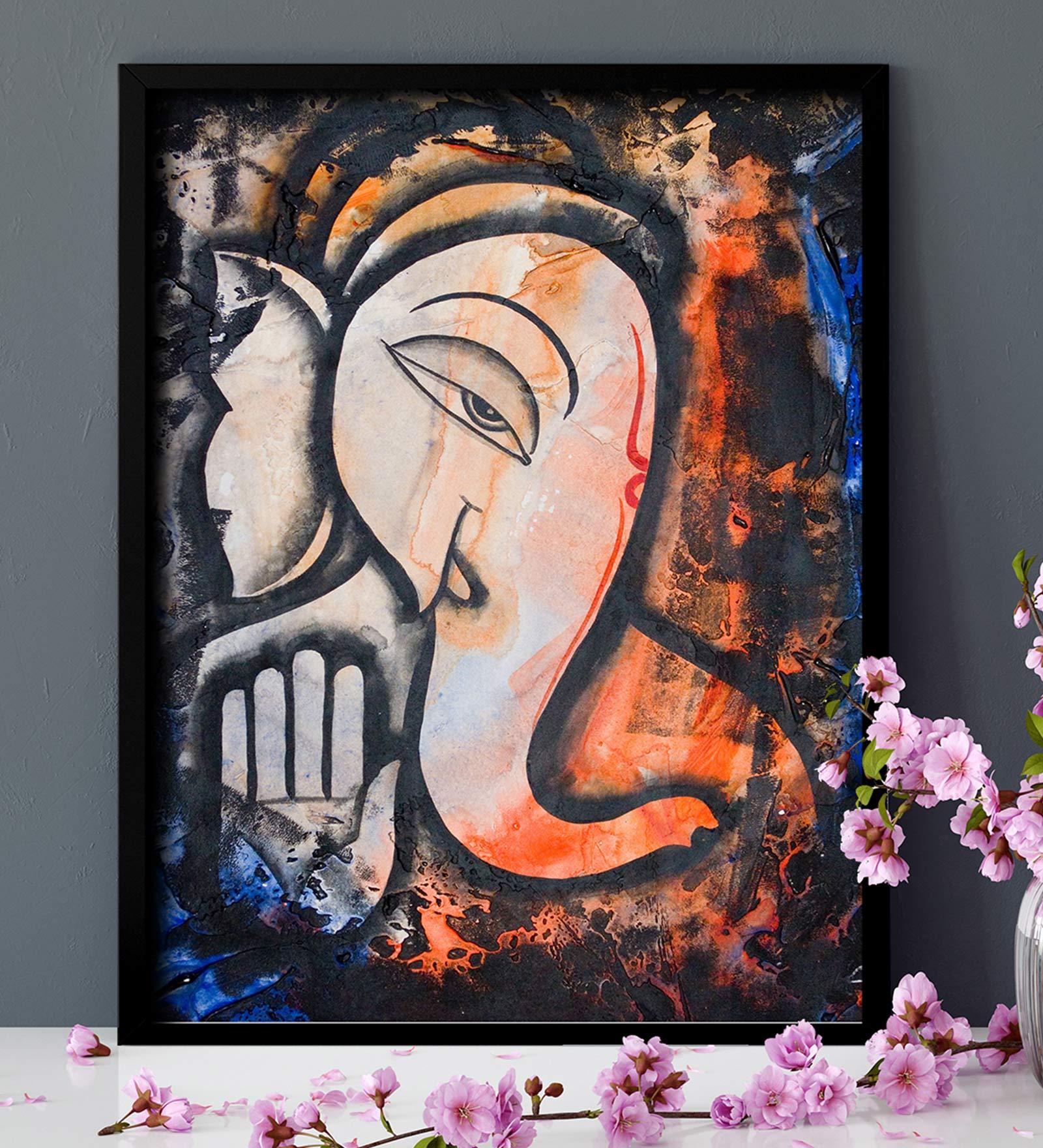 Multicolour Cotton Canvas Religious Art Prints