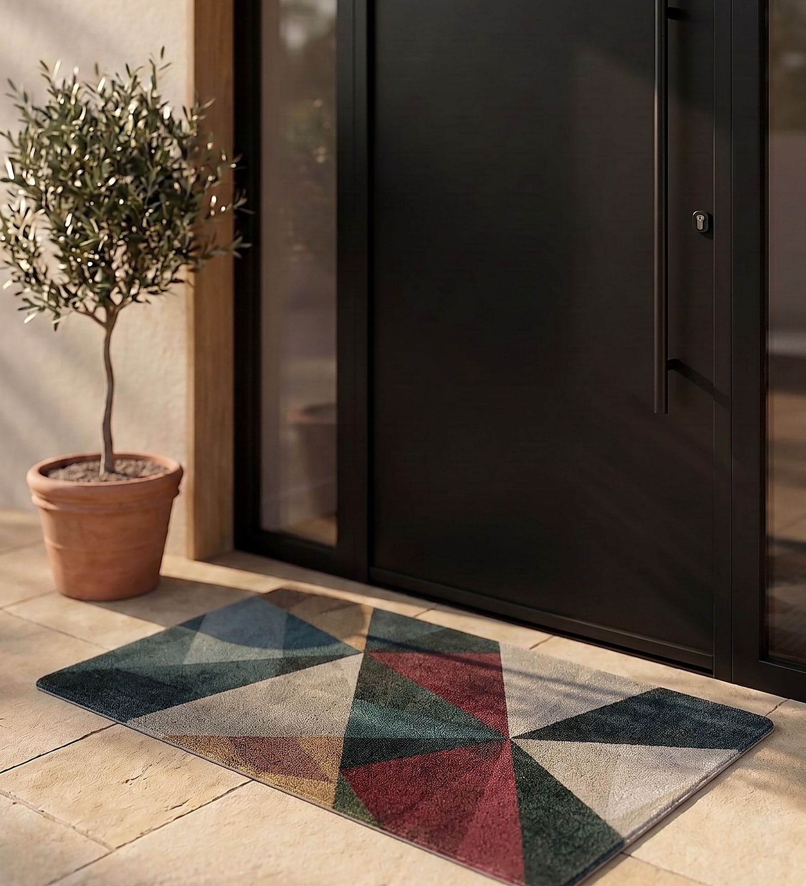 Multicolour Elvara Rubber 16x24 Inches Anti Skid Door Mat