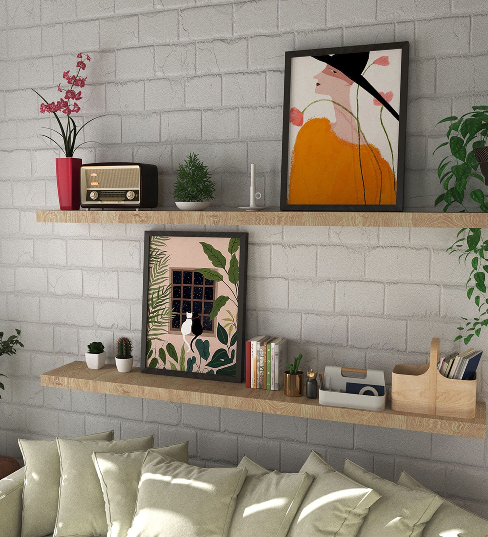 Buy Multicolour Engineered Wood (Set of 2) Art Panels at 70 OFF by Art